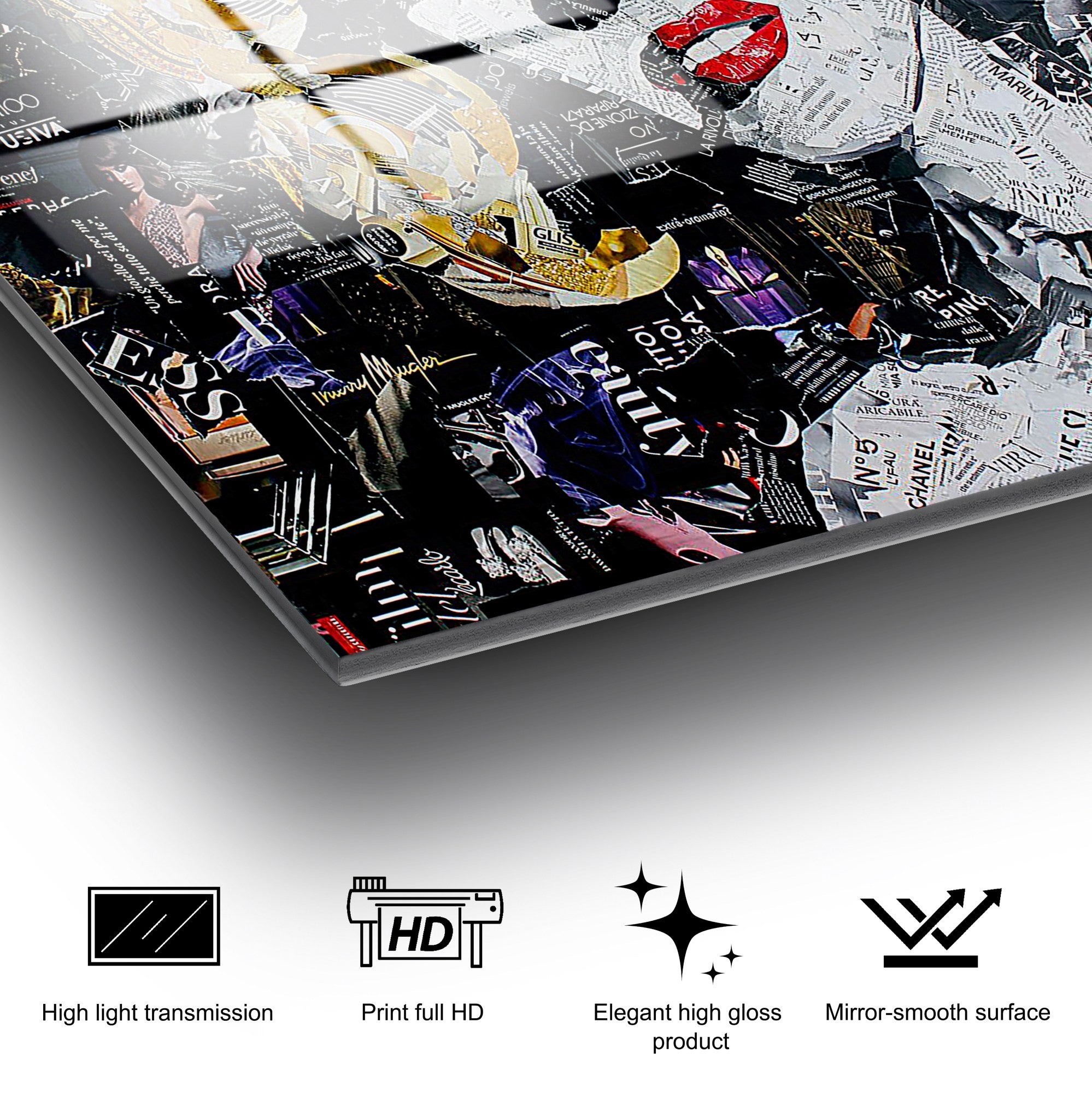 Quadro Decorativo em Vidro Temperado UV-812, Multicolor, 50 x 50 cm, 4 mm