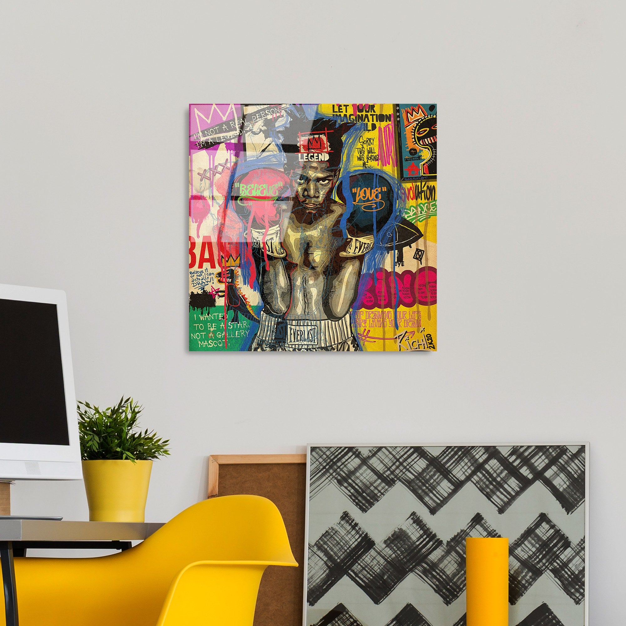 Quadro Decorativo em Vidro Temperado UV-815, Multicolor, 50 x 50 cm, 4 mm