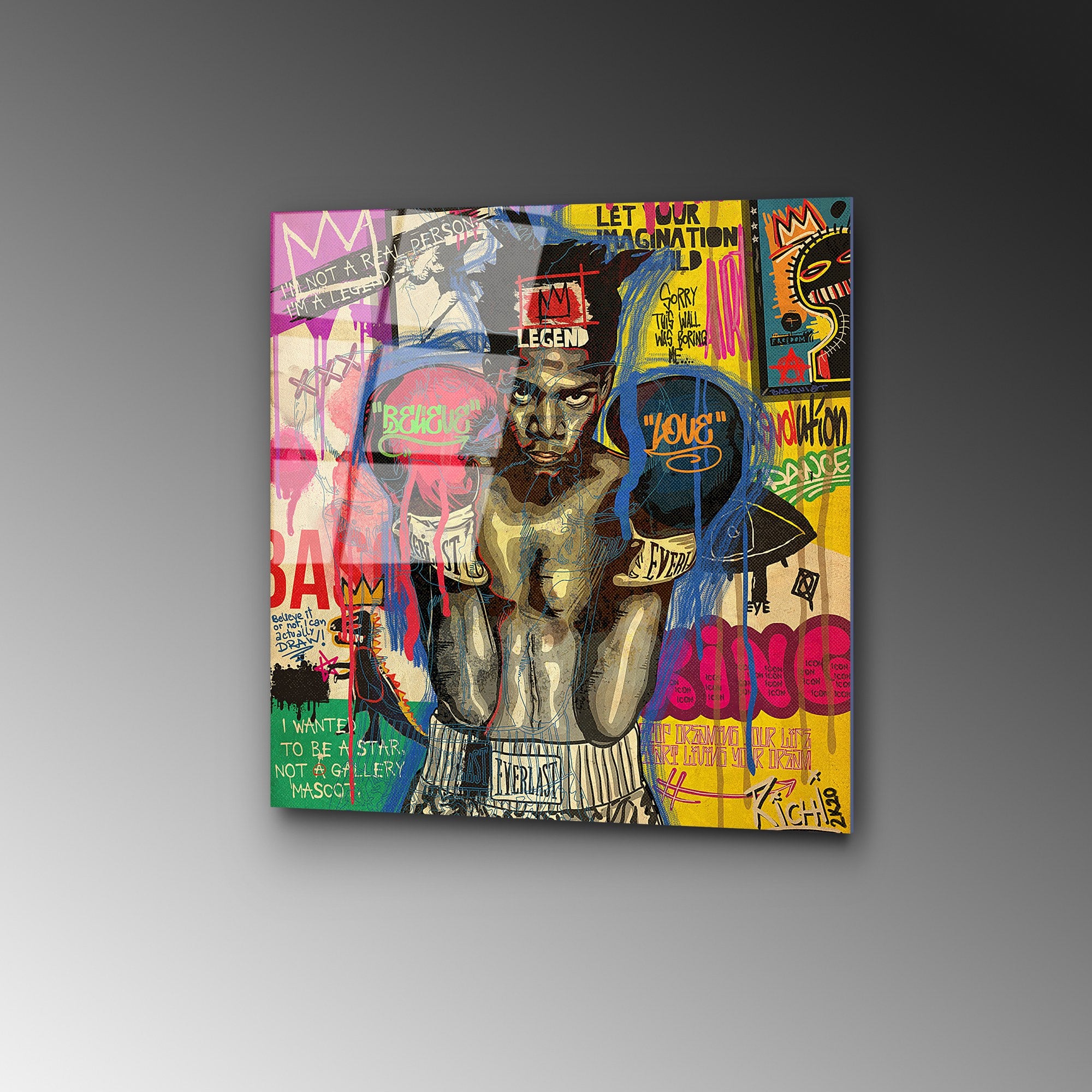 Quadro Decorativo em Vidro Temperado UV-815, Multicolor, 50 x 50 cm, 4 mm