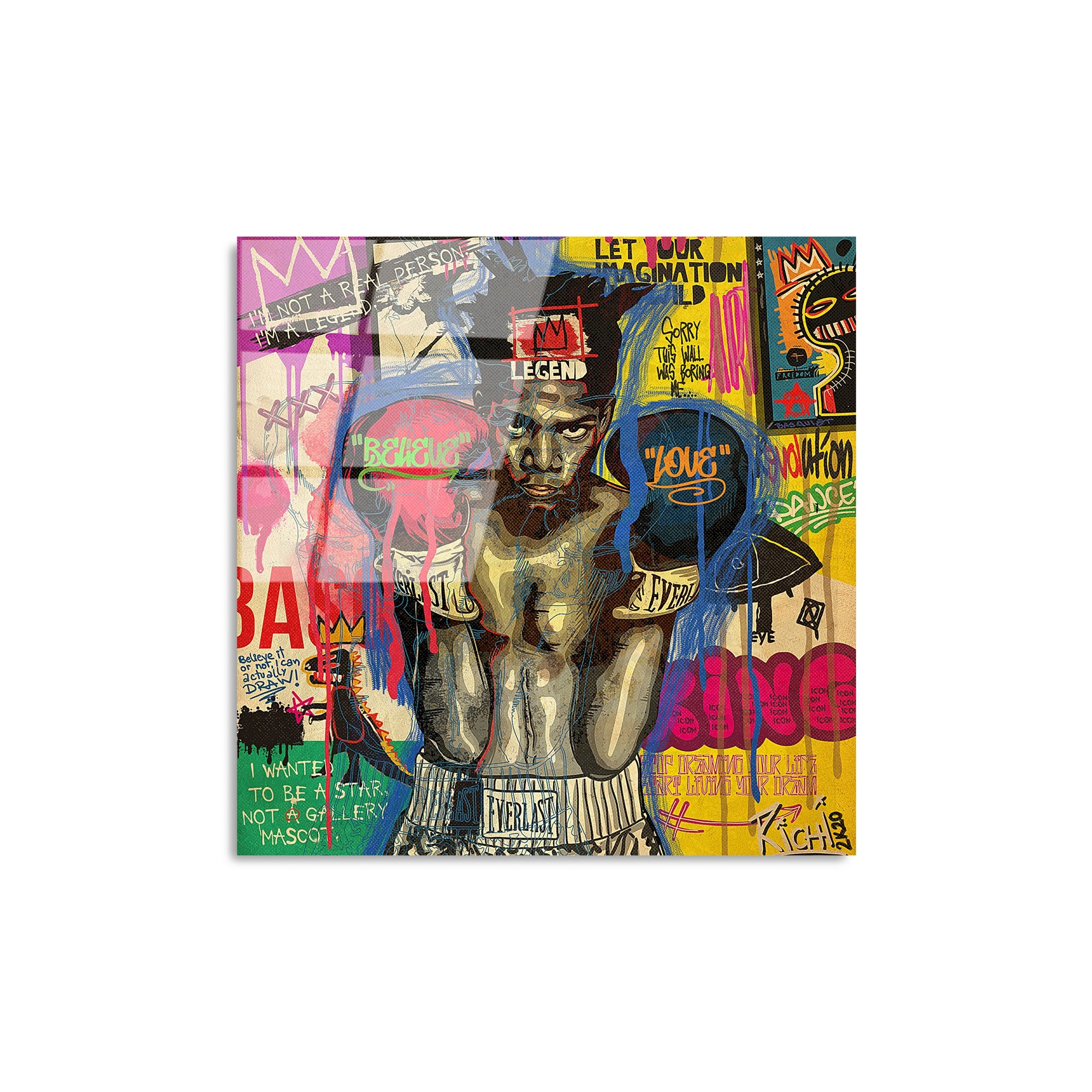 Quadro Decorativo em Vidro Temperado UV-815, Multicolor, 50 x 50 cm, 4 mm