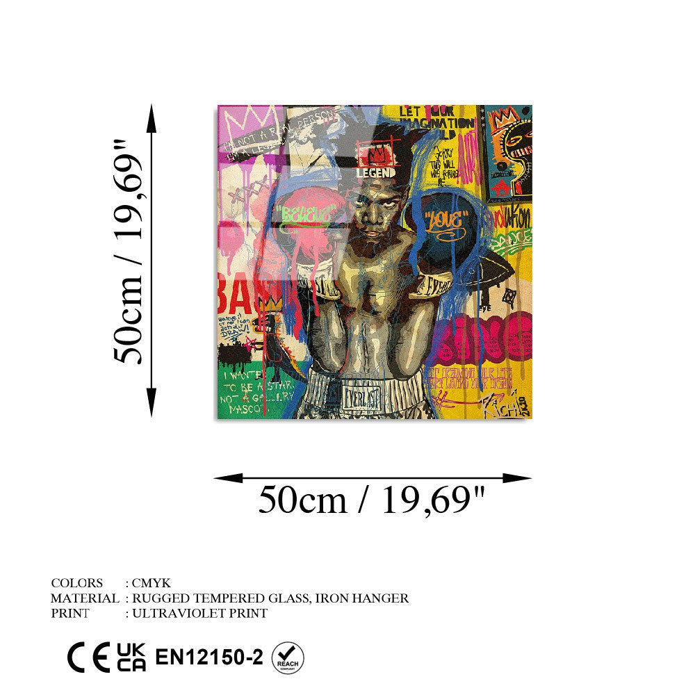 Quadro Decorativo em Vidro Temperado UV-815, Multicolor, 50 x 50 cm, 4 mm