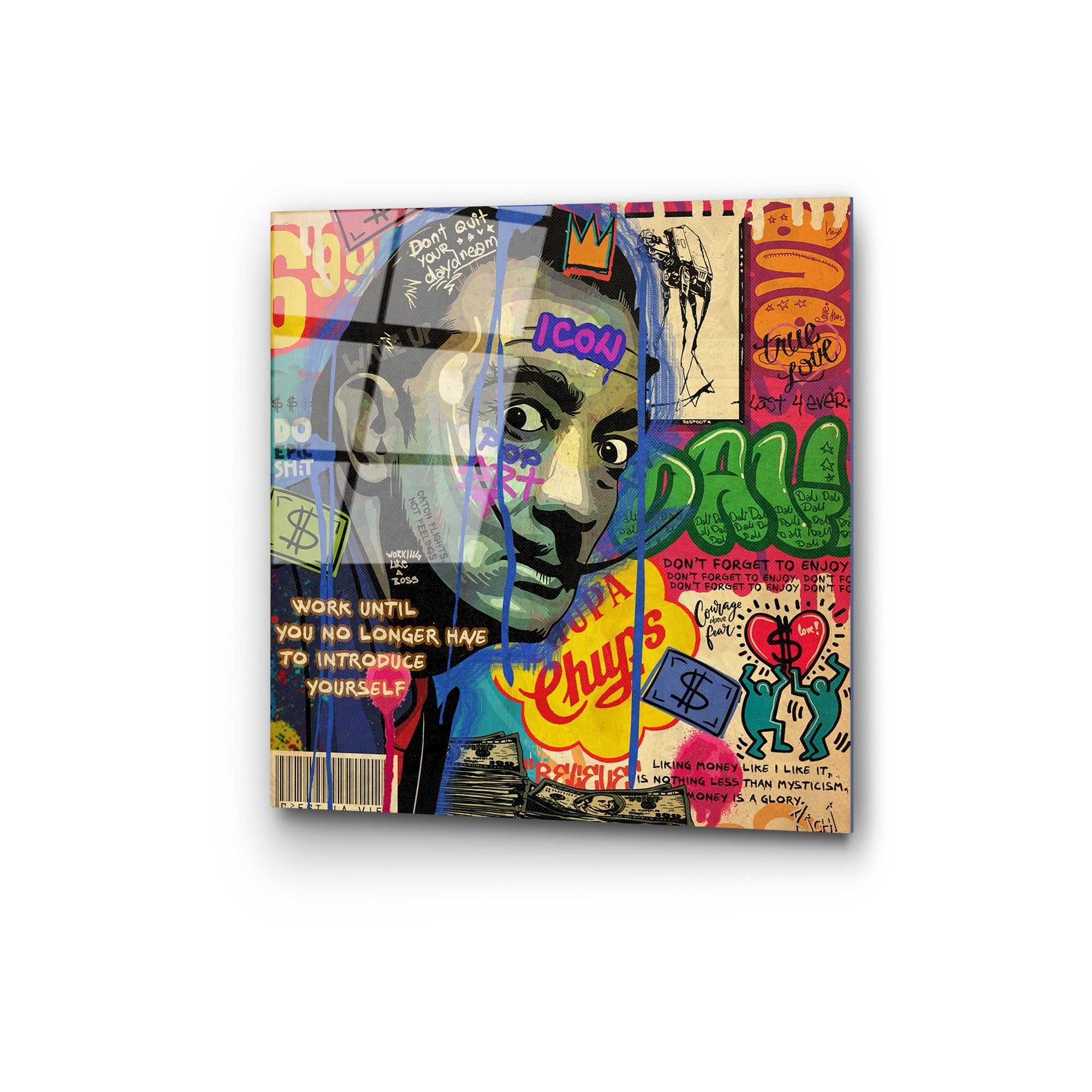 Quadro Decorativo em Vidro Temperado UV-817, Multicolor, 50 x 50 cm (4 mm)