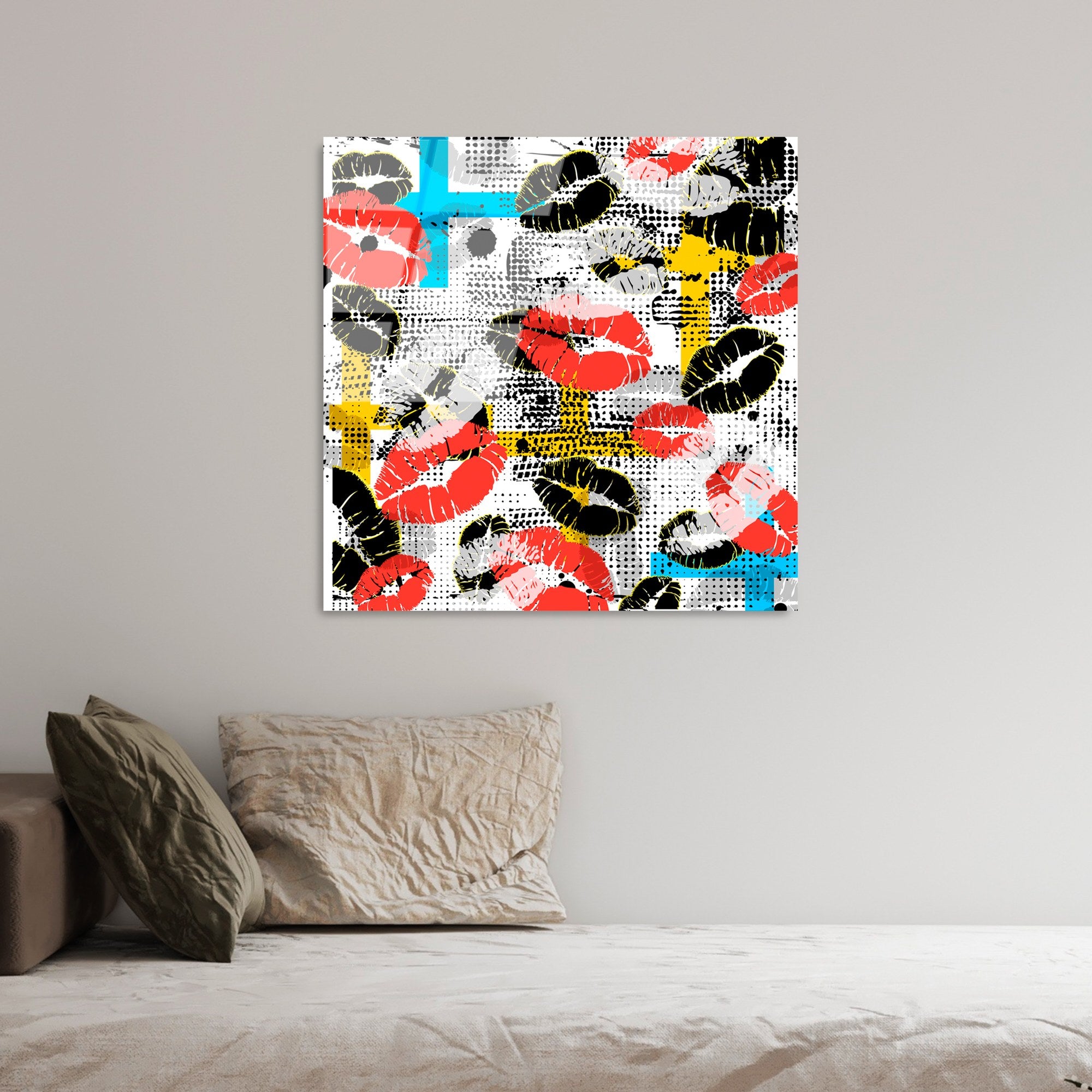 Quadro Decorativo em Vidro 100% Temperado (4 mm) UV-818, Multicolor, 50 x 50 cm