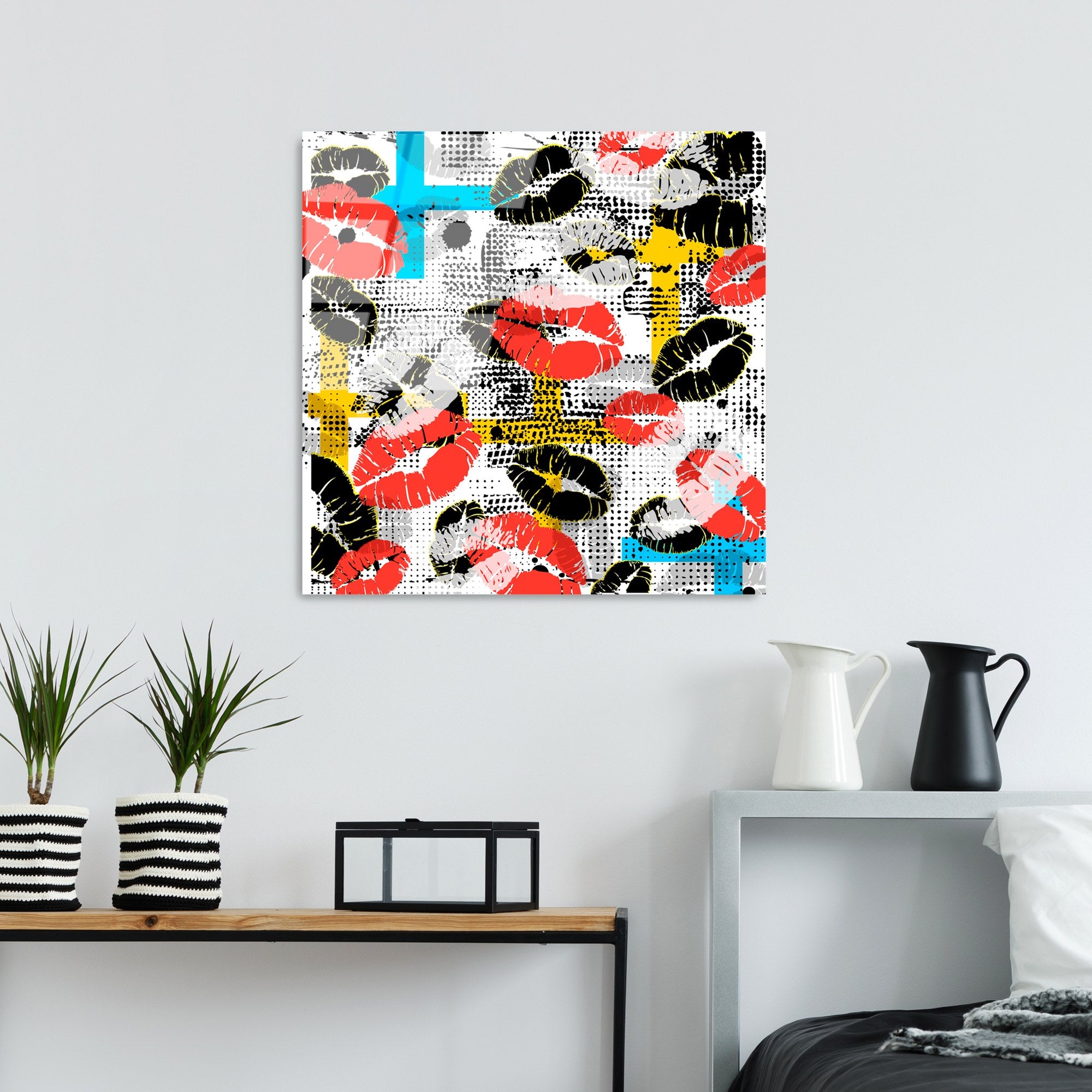 Quadro Decorativo em Vidro 100% Temperado (4 mm) UV-818, Multicolor, 50 x 50 cm