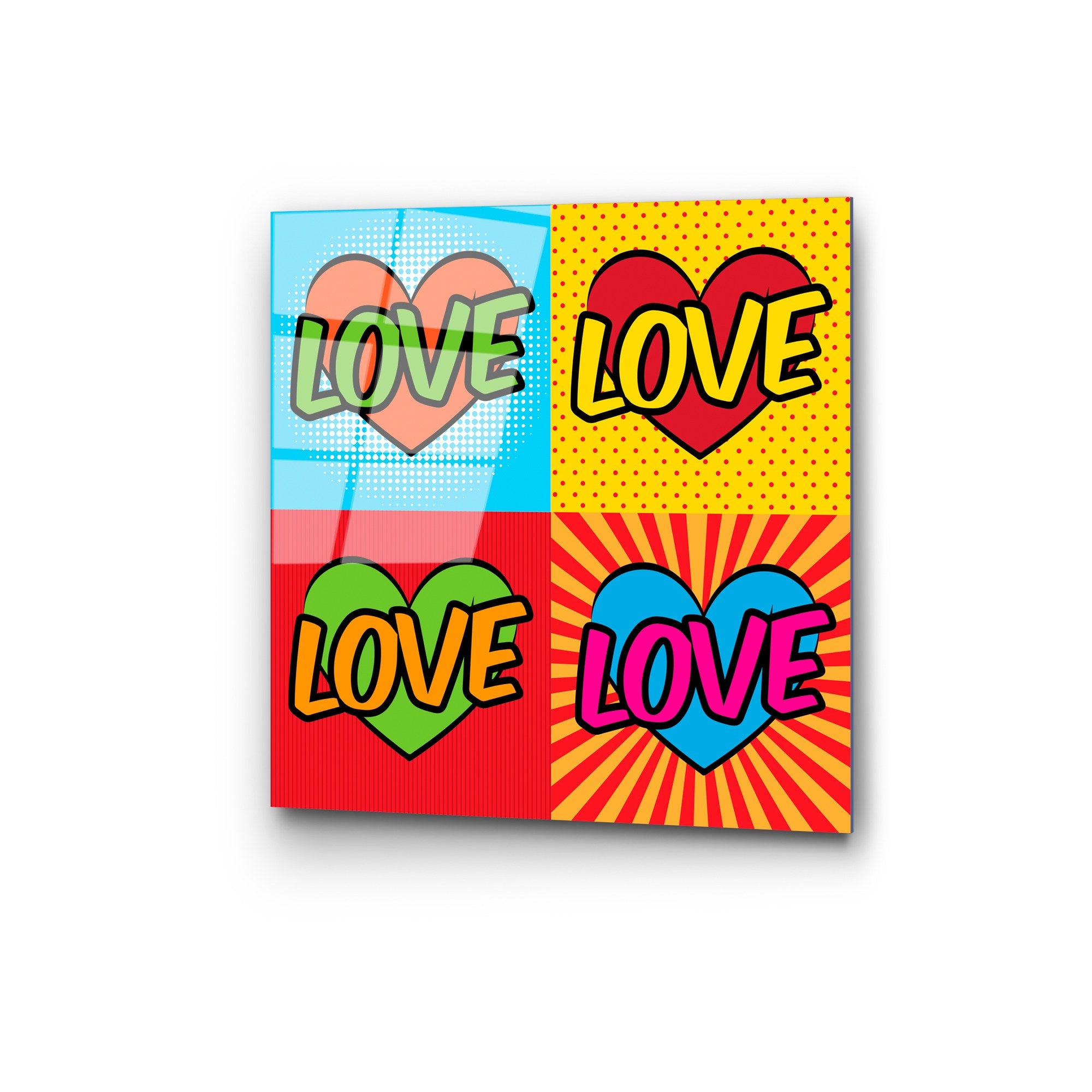 Quadro Decorativo em Vidro Temperado UV-819, Multicolor, 50 x 50 cm (4 mm)