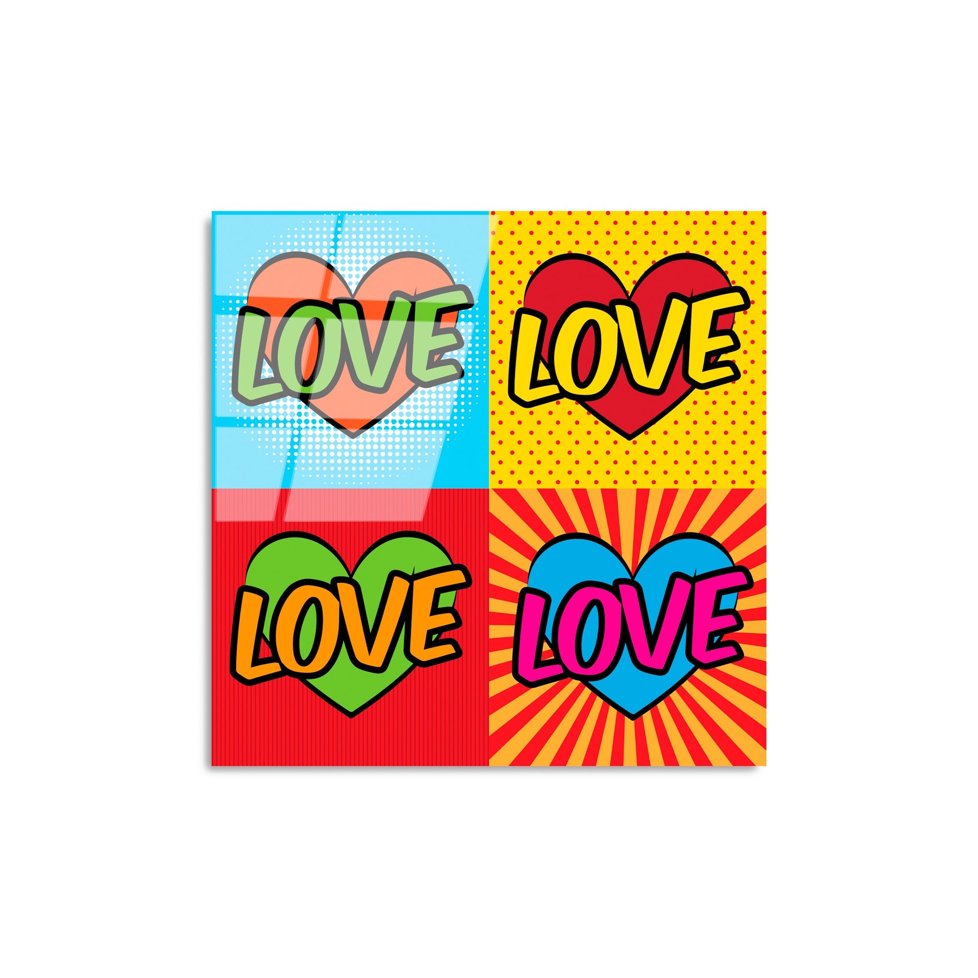 Quadro Decorativo em Vidro Temperado UV-819, Multicolor, 50 x 50 cm (4 mm)