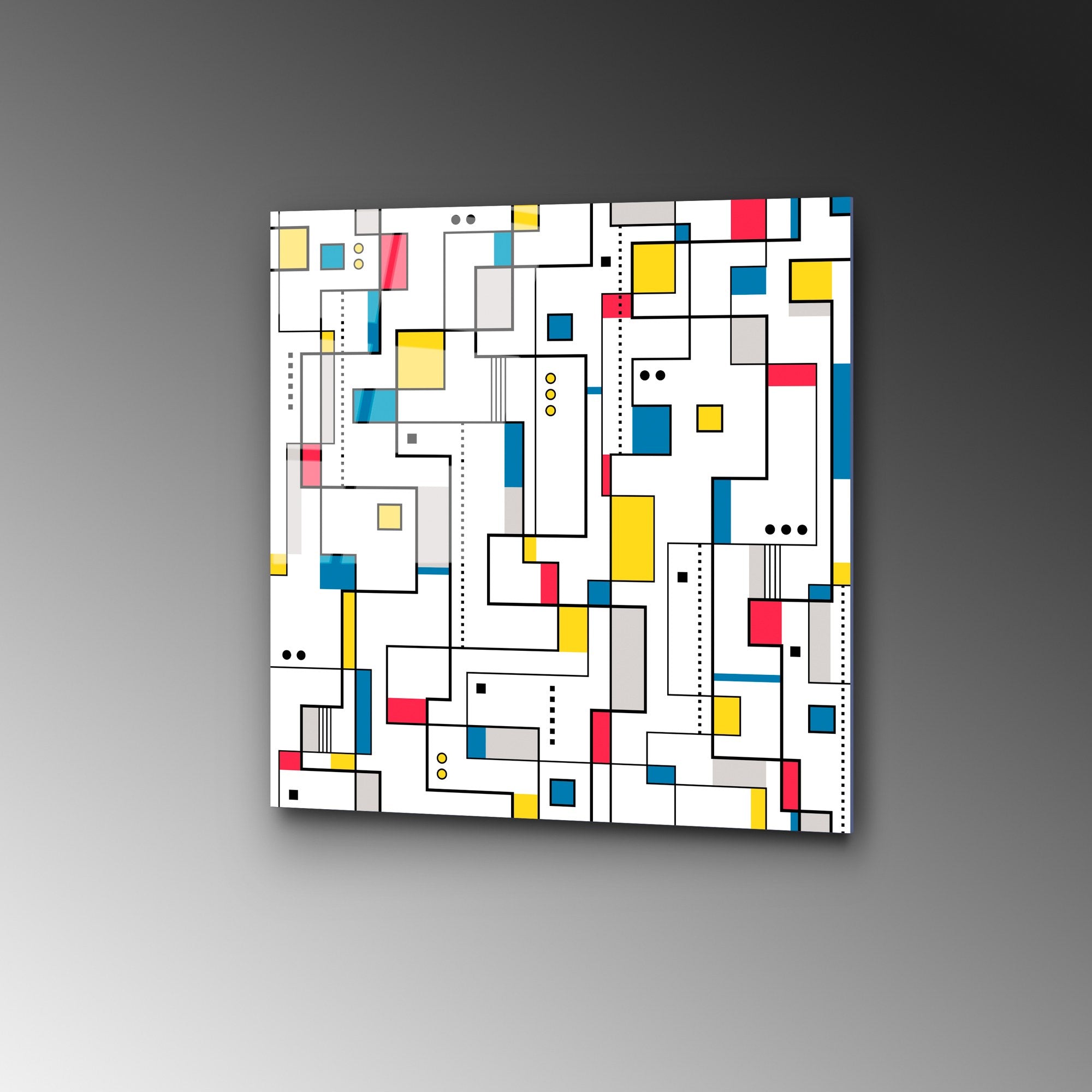 Quadro Decorativo em Vidro 100% Temperado UV-820, 50x50 cm, Multicolor (4 mm)