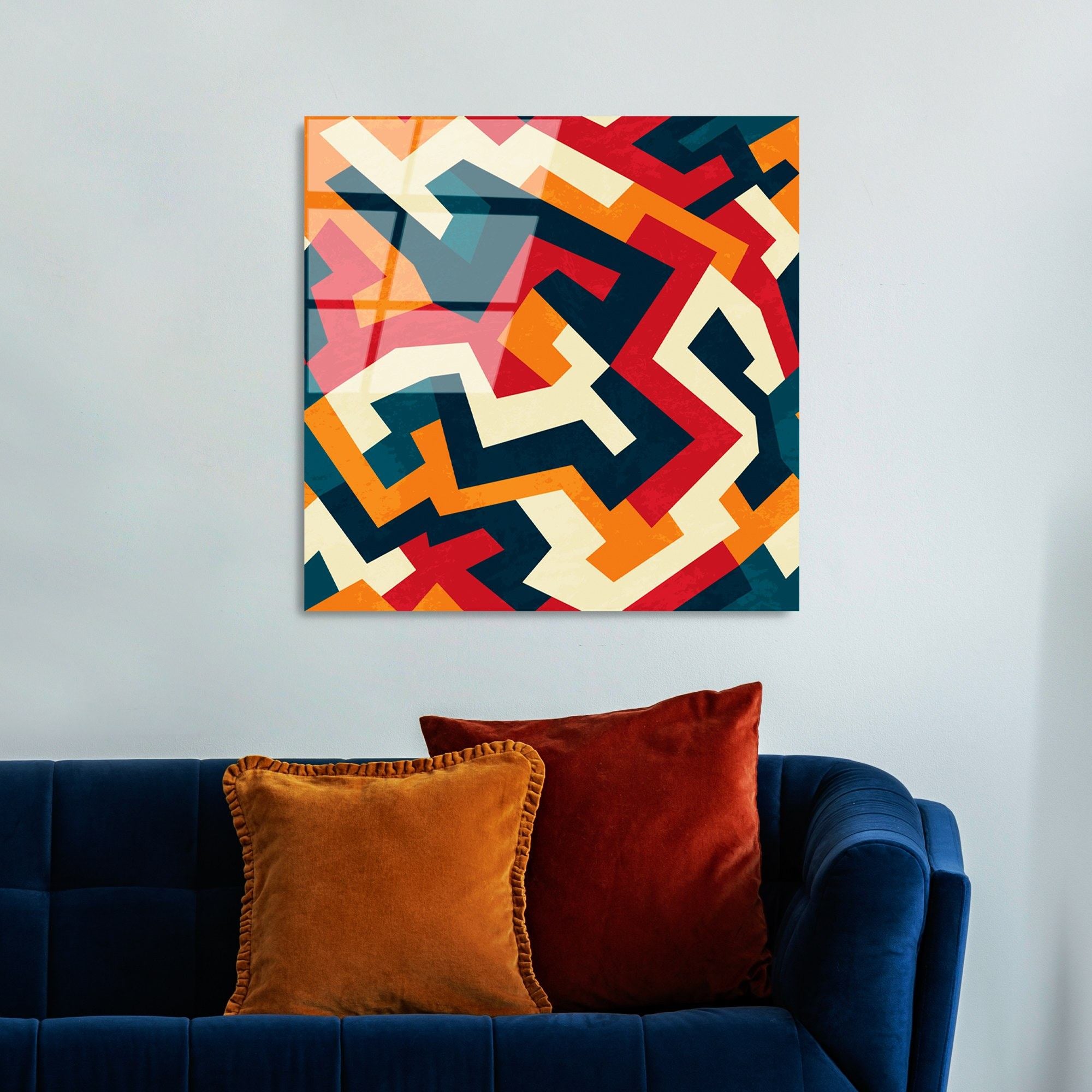 Quadro Decorativo em Vidro Temperado UV-821, Multicolor, 50 x 50 cm (4 mm)