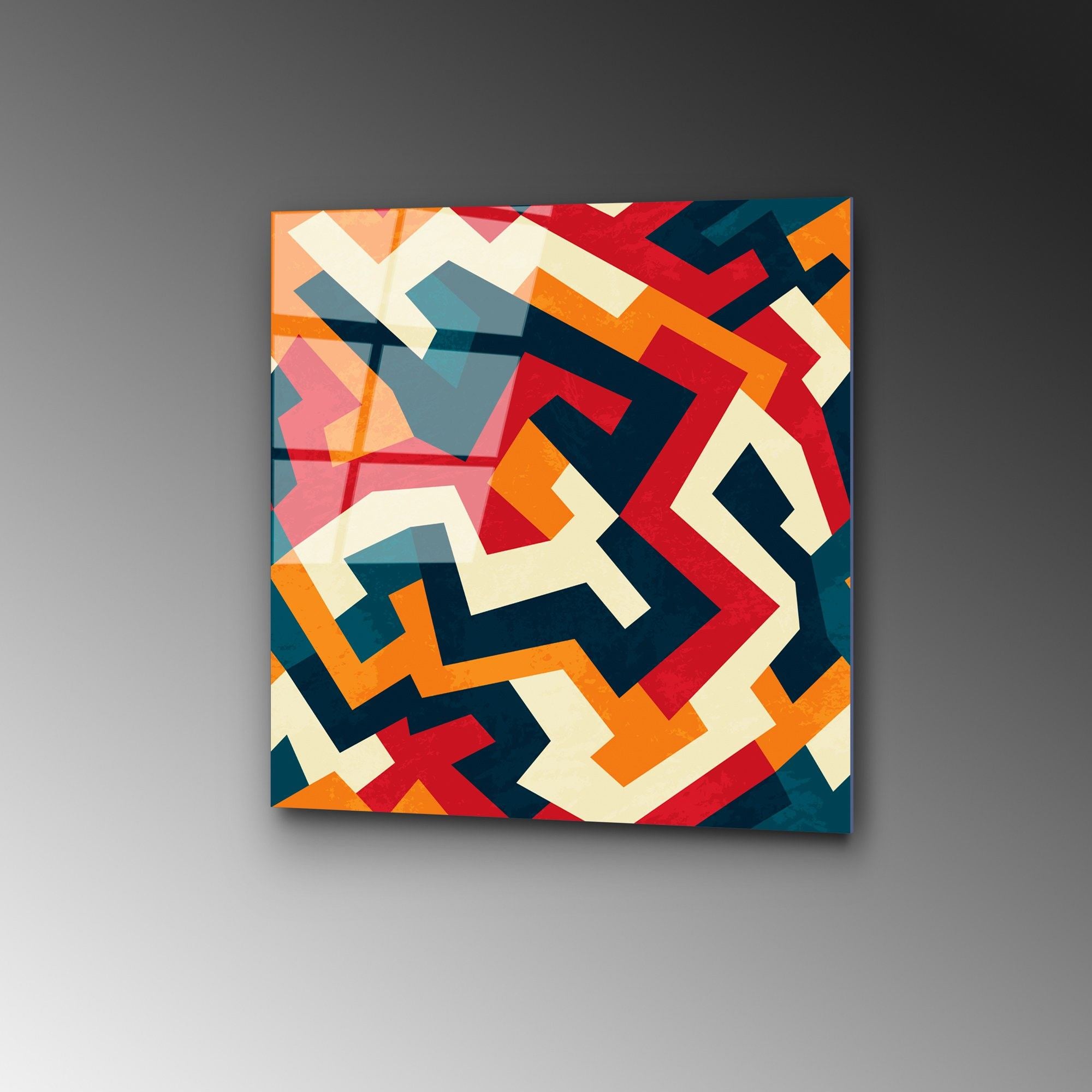 Quadro Decorativo em Vidro Temperado UV-821, Multicolor, 50 x 50 cm (4 mm)