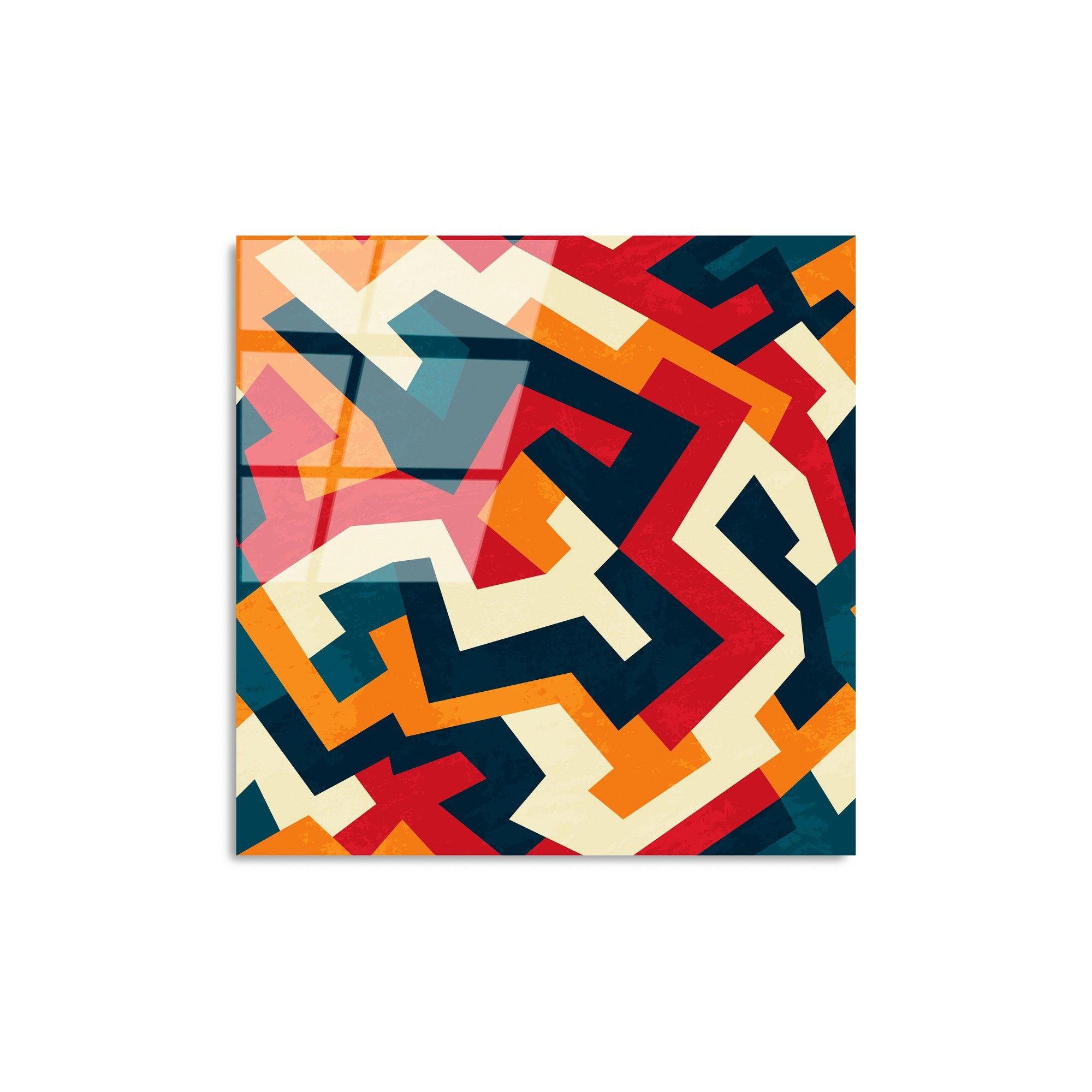 Quadro Decorativo em Vidro Temperado UV-821, Multicolor, 50 x 50 cm (4 mm)