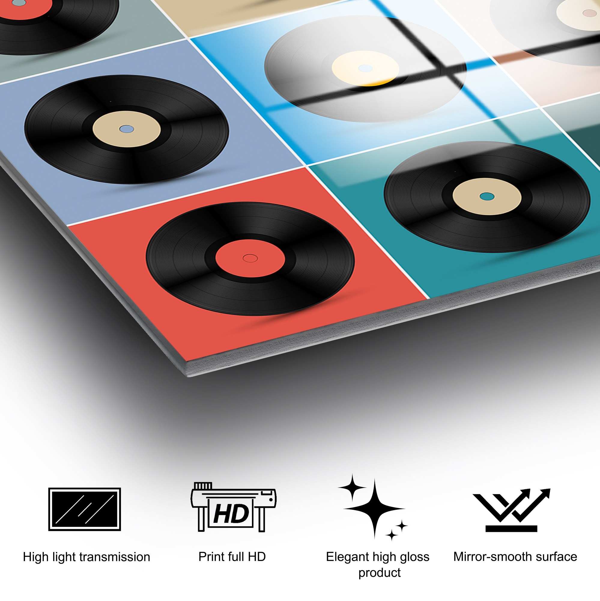 Quadro Decorativo em Vidro Temperado Multicolor 50 x 50 cm UV-822 (4 mm)