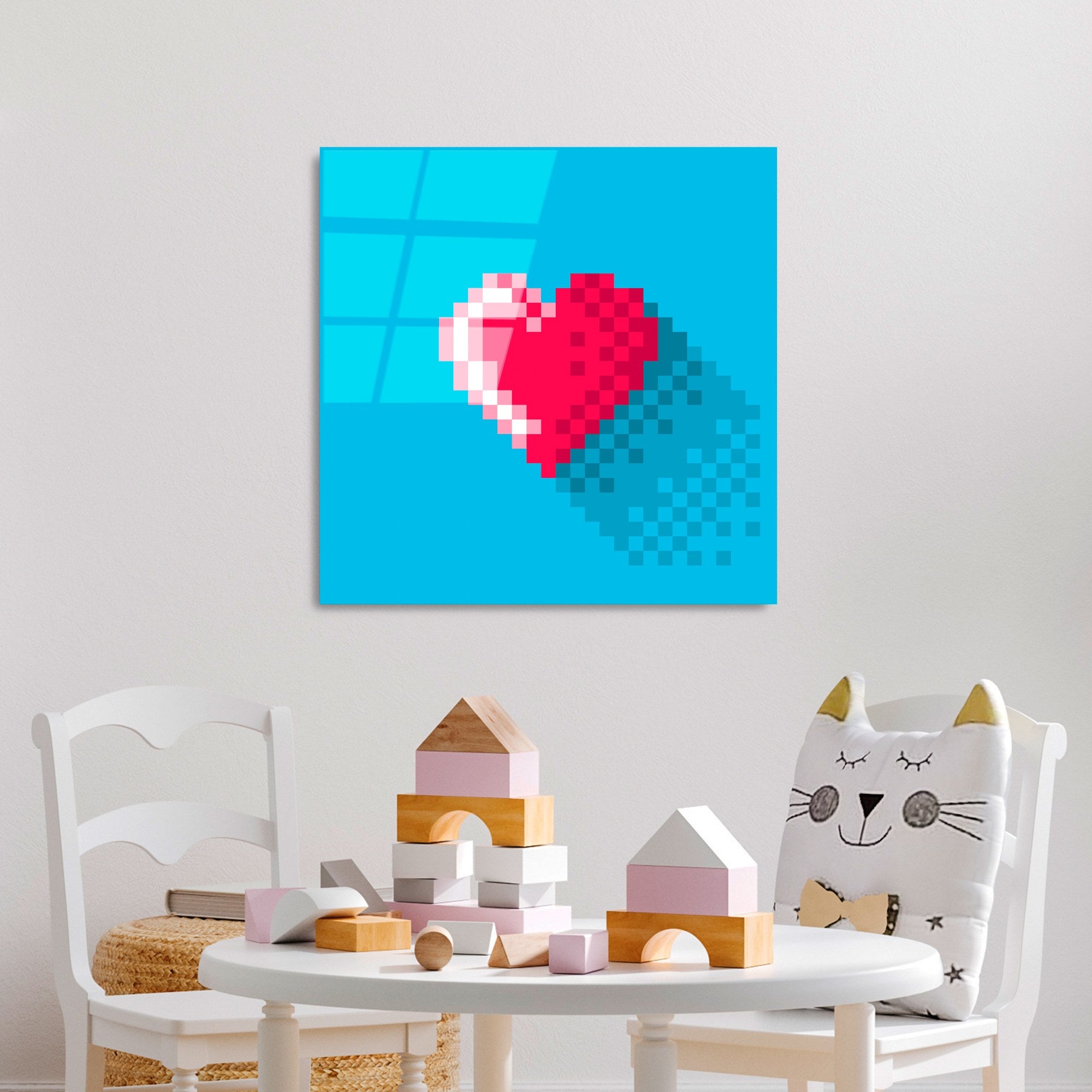 Quadro Decorativo em Vidro Temperado (4 mm) 50 x 50 cm - Multicolorido | UV-823