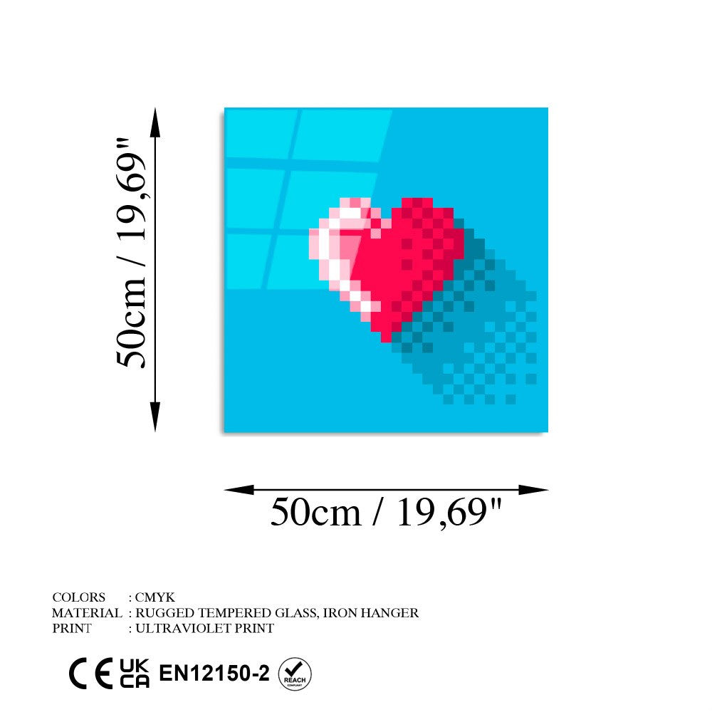 Quadro Decorativo em Vidro Temperado (4 mm) 50 x 50 cm - Multicolorido | UV-823