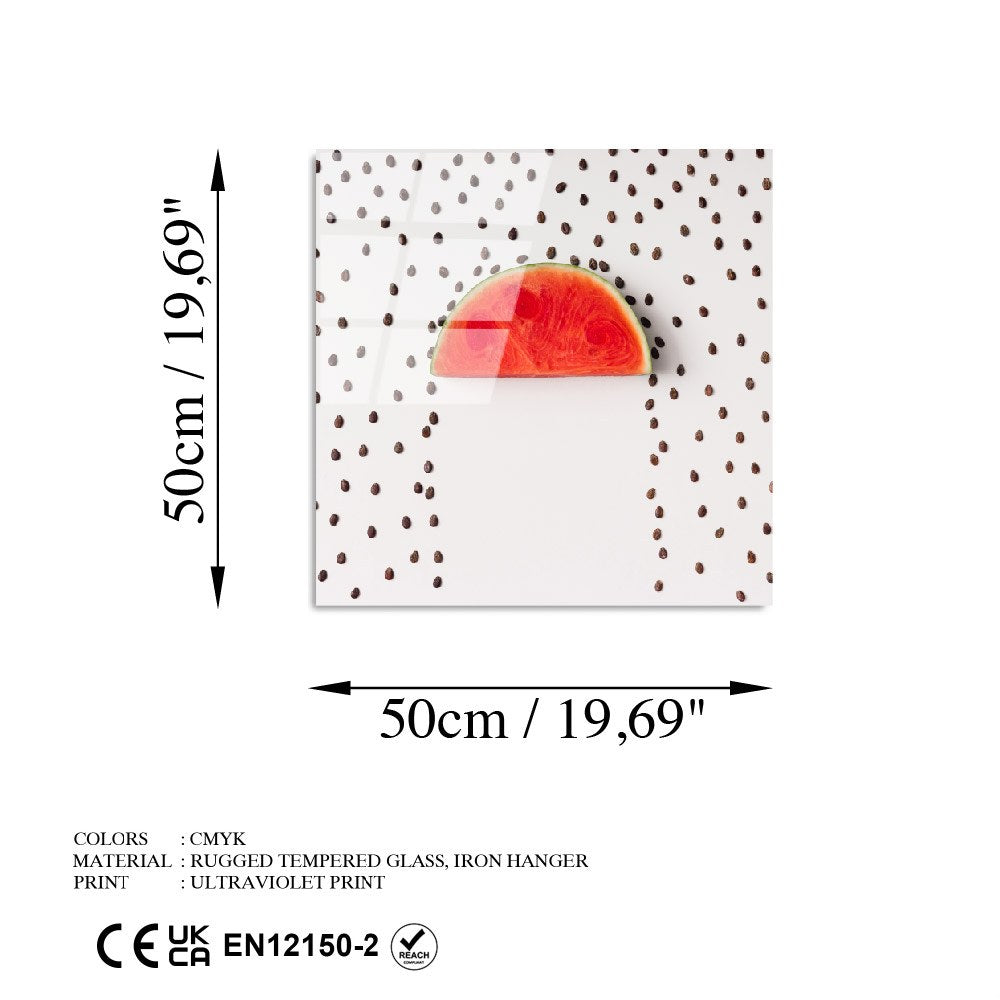 Quadro Decorativo em Vidro Temperado UV-825, Multicolor, 50x50 cm, 4 mm