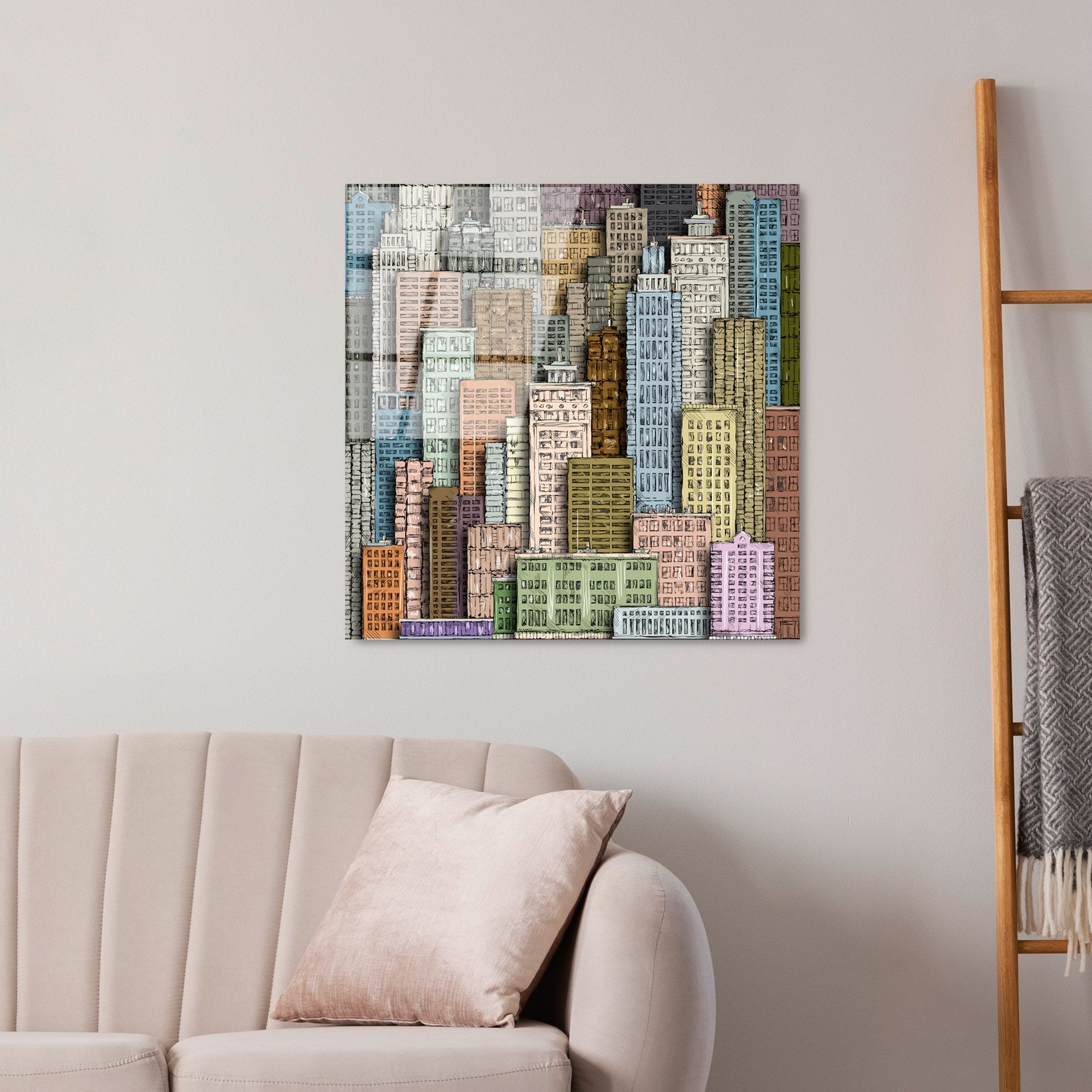 Quadro Decorativo em Vidro Temperado UV-826, 50 x 50 cm, Multicolor (4 mm)