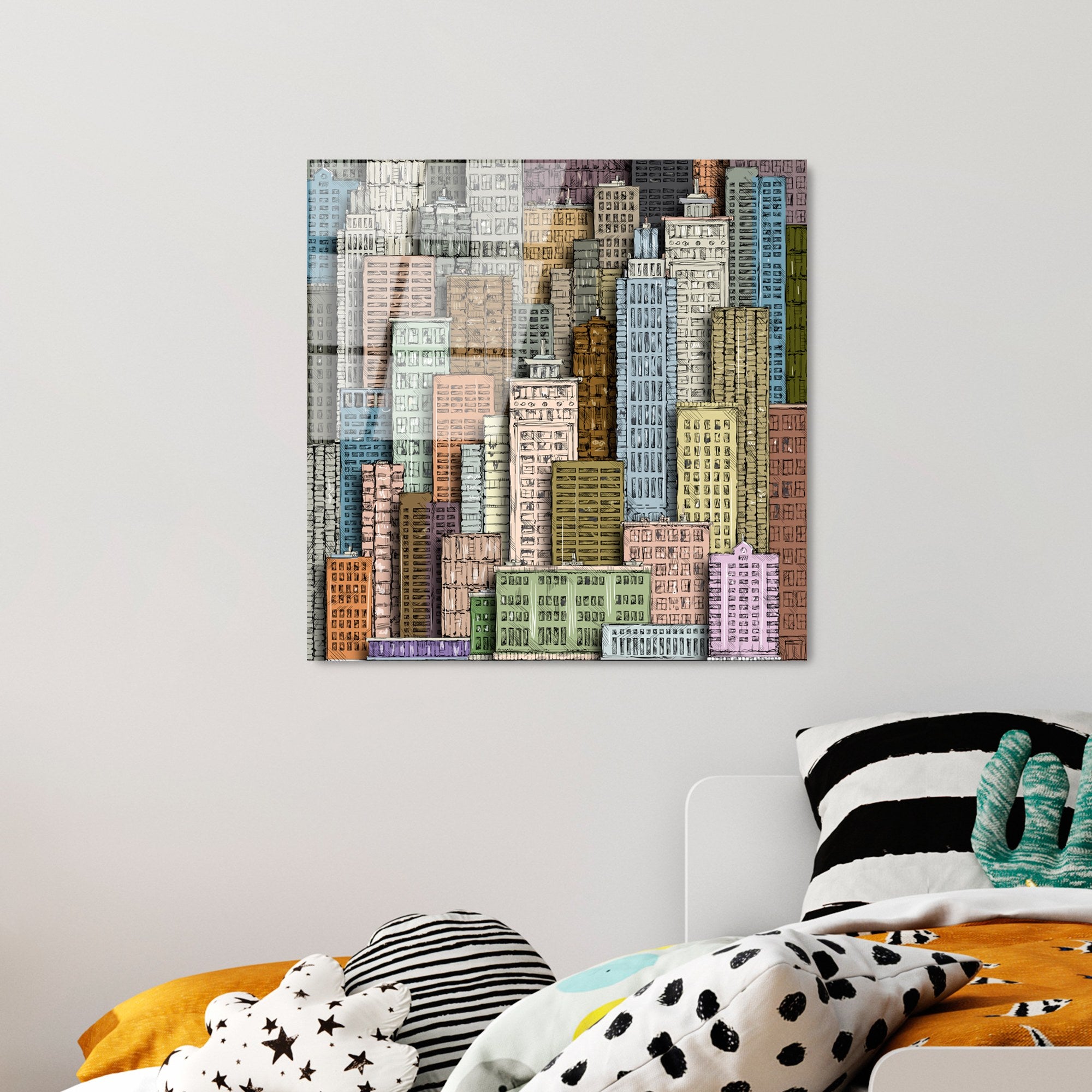 Quadro Decorativo em Vidro Temperado UV-826, 50 x 50 cm, Multicolor (4 mm)