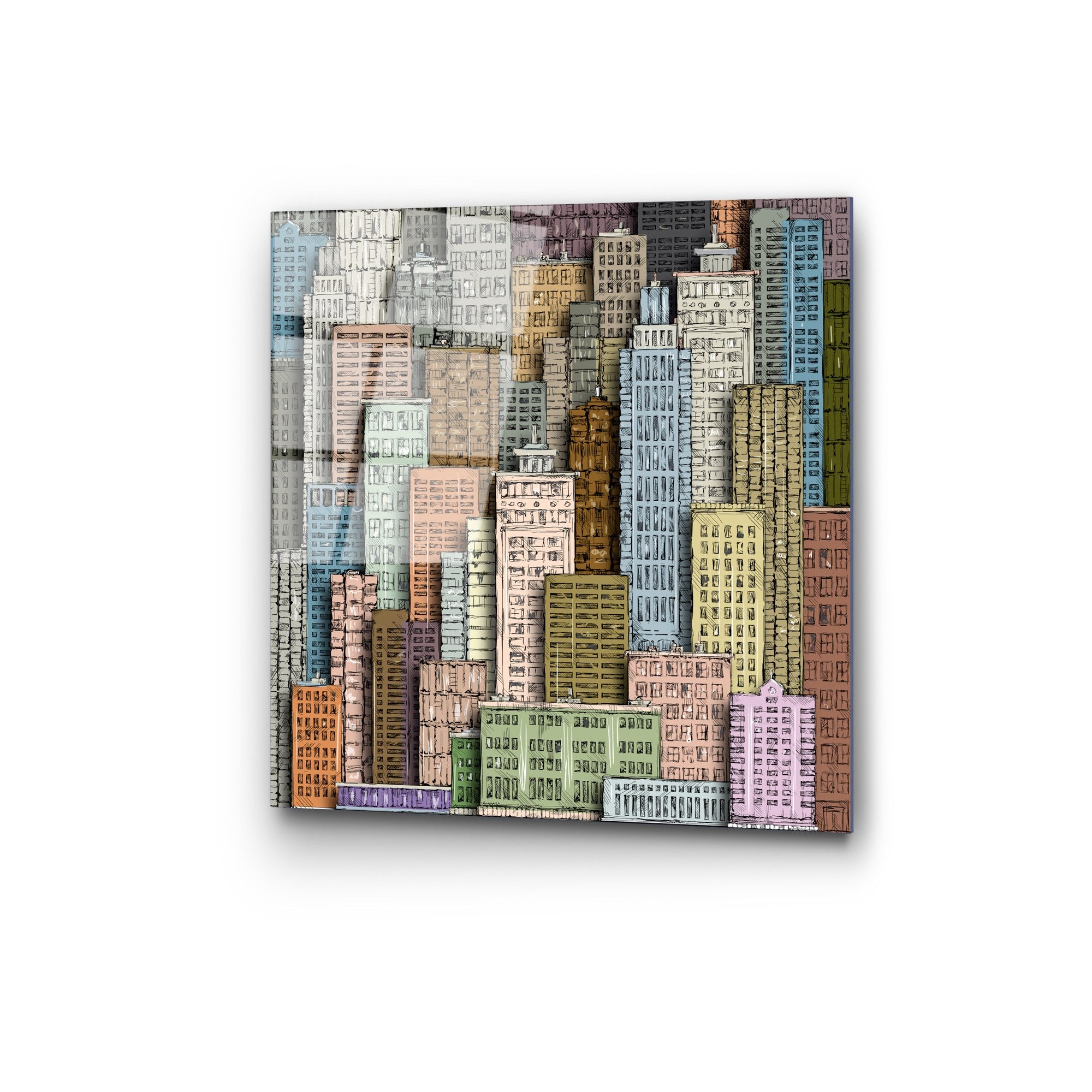 Quadro Decorativo em Vidro Temperado UV-826, 50 x 50 cm, Multicolor (4 mm)