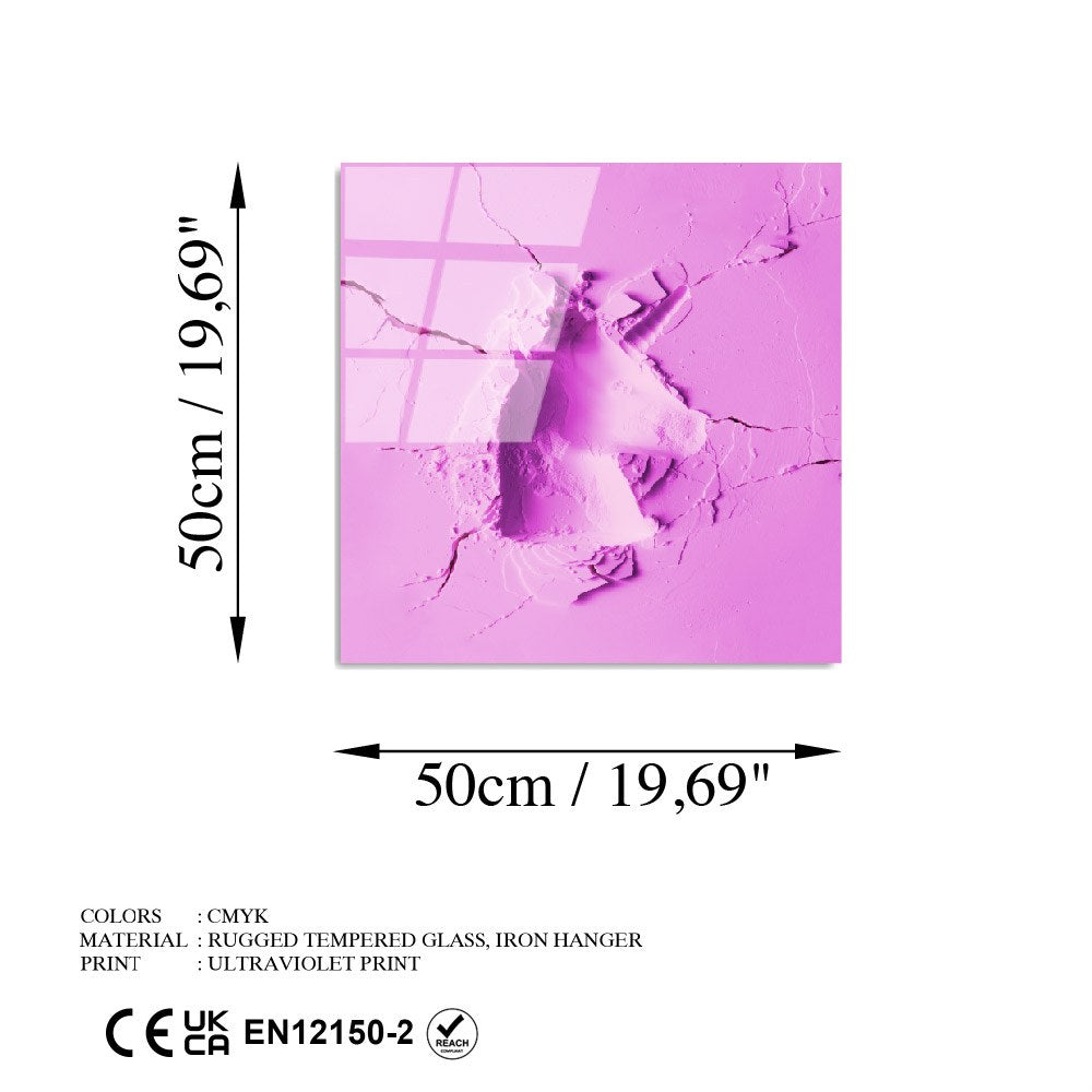 Quadro Decorativo em Vidro Temperado UV-827, 50 x 50 cm, Multicolor (4 mm)