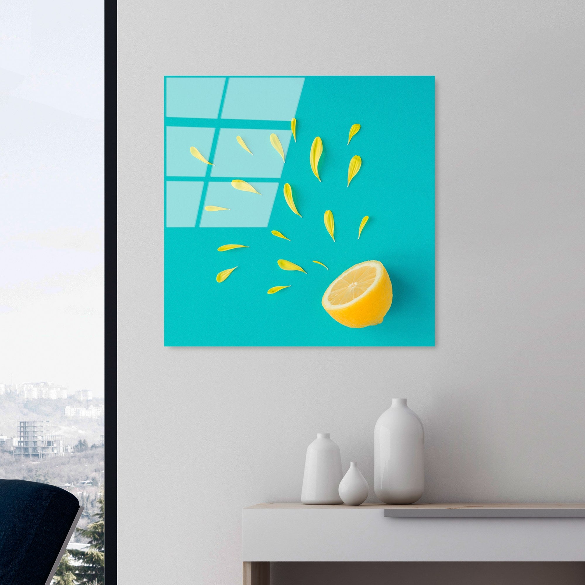 Quadro Decorativo em Vidro Temperado 4 mm 50 x 50 cm Multicolor UV-828 Ref. 123BZM2321