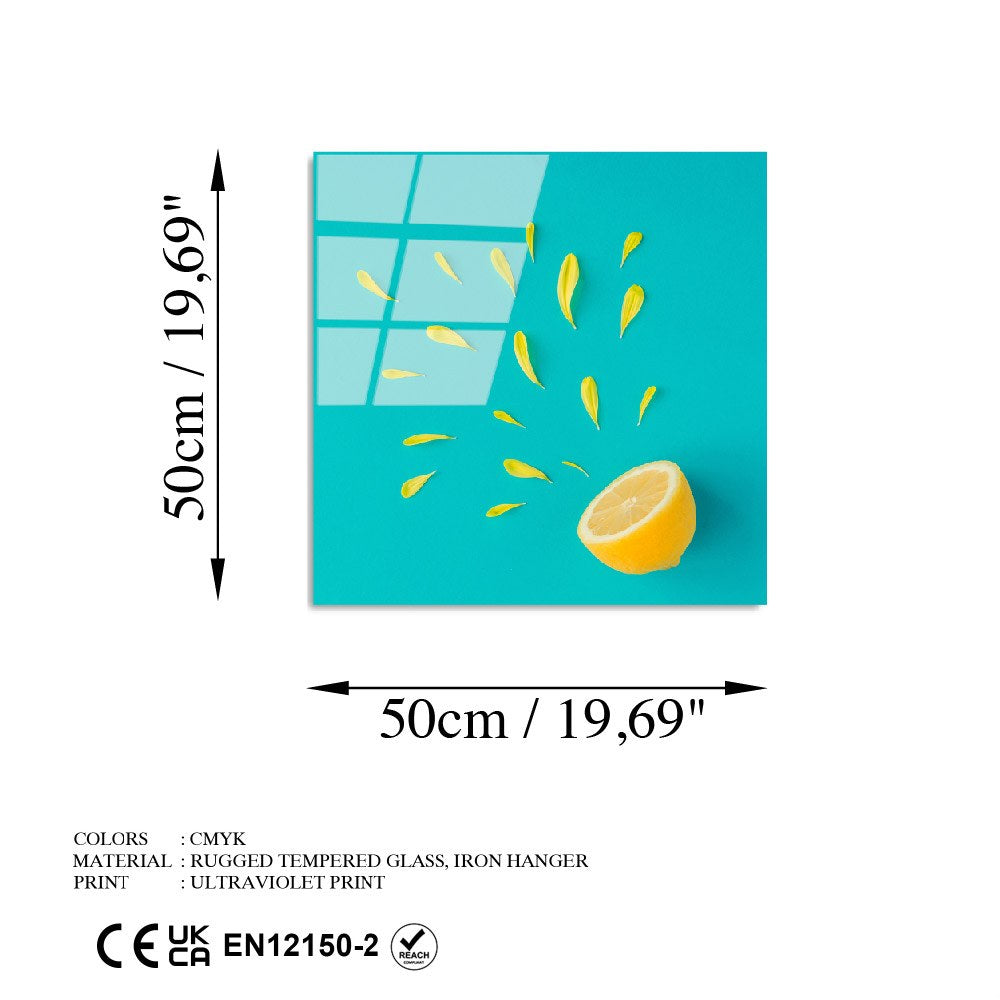 Quadro Decorativo em Vidro Temperado 4 mm 50 x 50 cm Multicolor UV-828 Ref. 123BZM2321