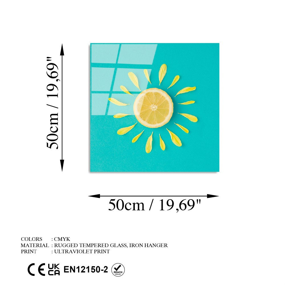 Quadro Decorativo em Vidro Temperado UV-830, 50 x 50 cm, Multicolor, 4 mm