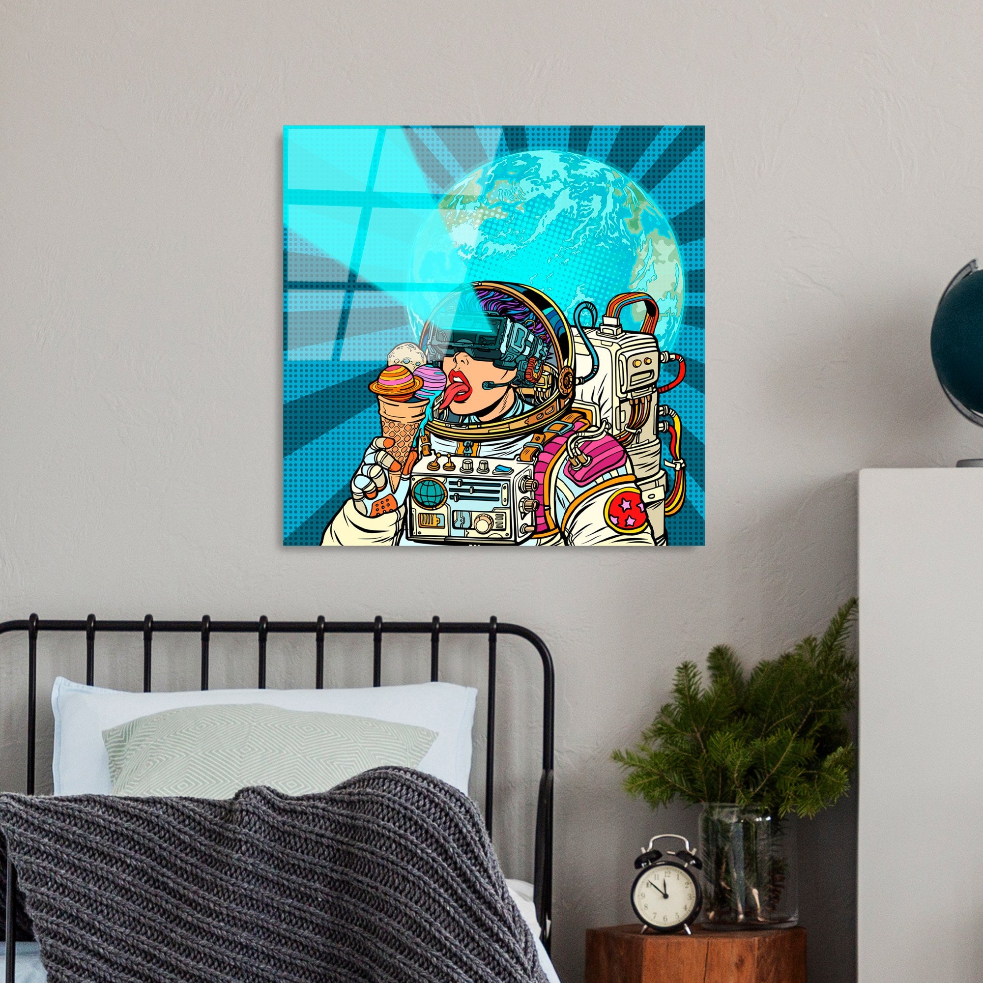 Quadro Decorativo em Vidro Temperado UV-831, 50 x 50 cm, Multicor, 4 mm