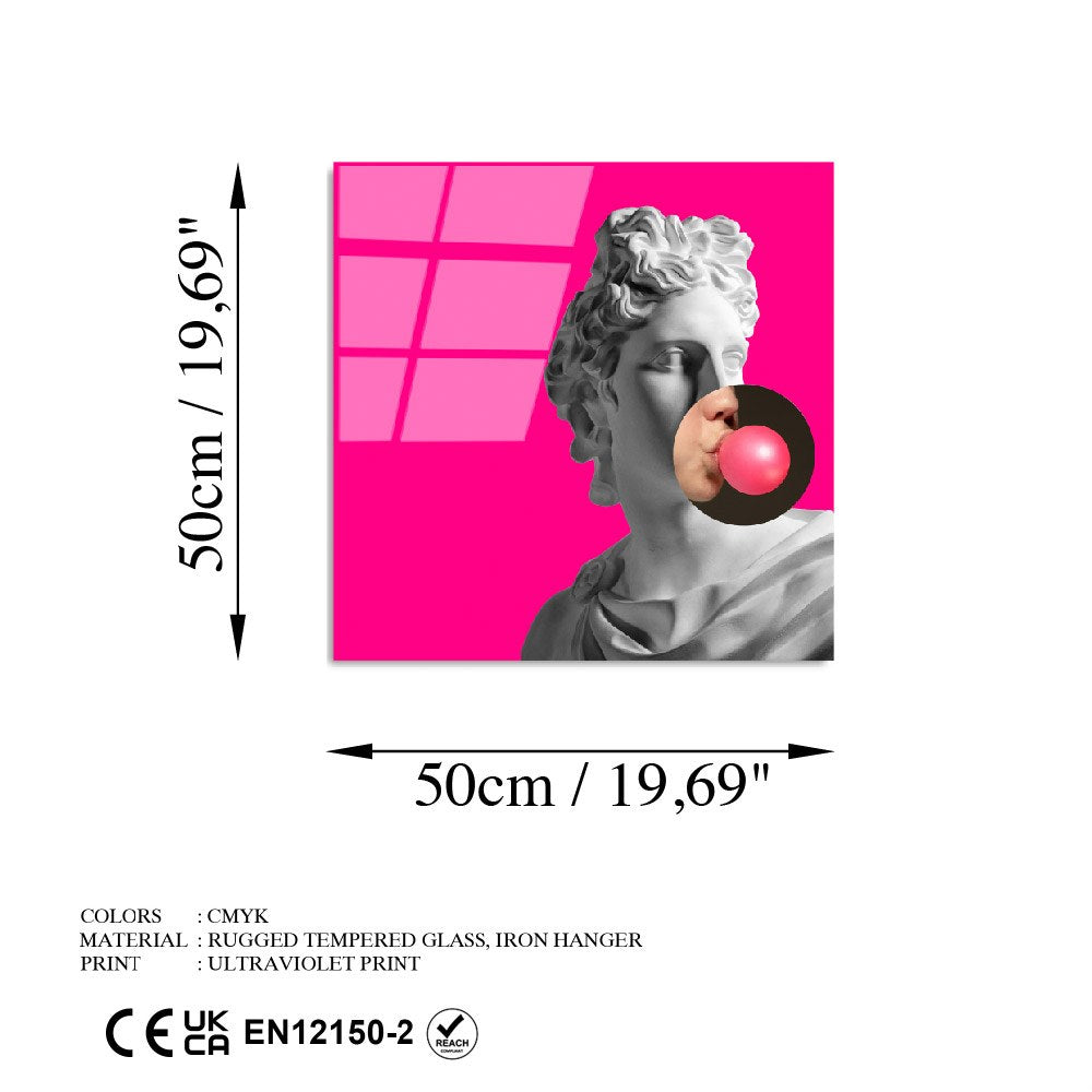 Quadro Decorativo em Vidro Temperado UV-834, 50x50 cm, Multicolor, 4 mm