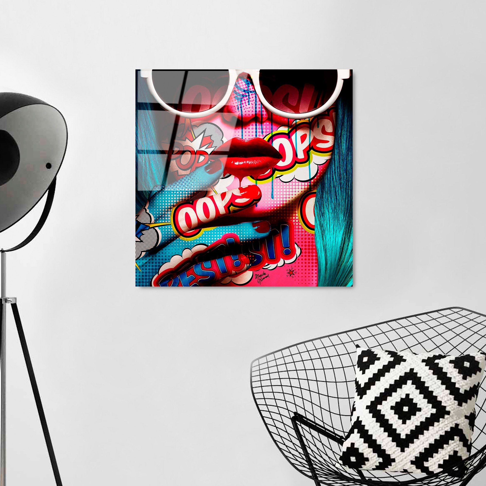 Quadro Decorativo em Vidro Temperado UV-836, 50 x 50 cm, Multicolor (4 mm)