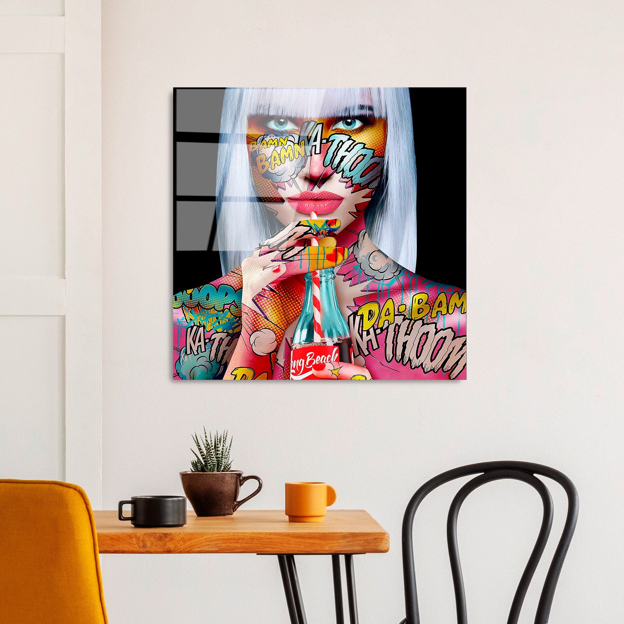 Quadro Decorativo em Vidro Temperado Multicolorido UV-837 – 50 x 50 cm (4 mm)