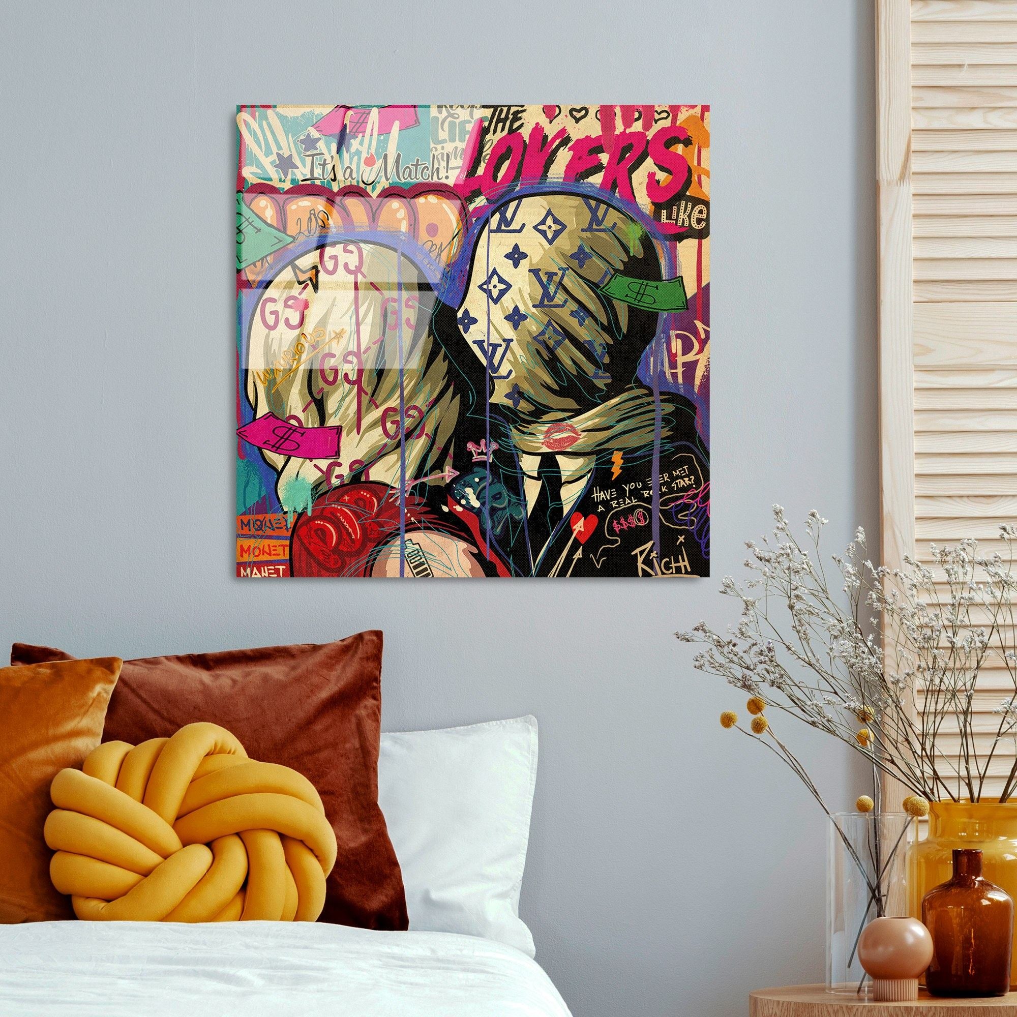 Quadro Decorativo em Vidro Temperado UV-838, Multicolor, 50 x 50 cm, 4 mm