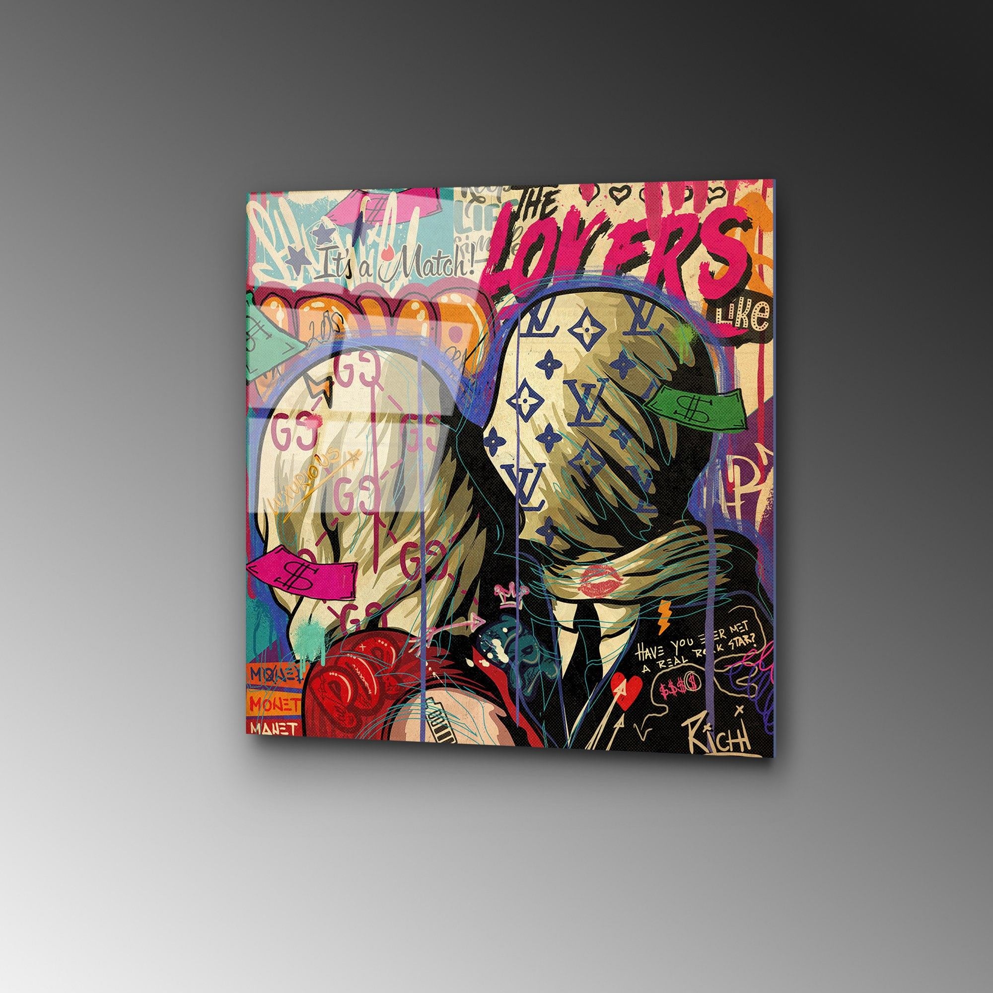 Quadro Decorativo em Vidro Temperado UV-838, Multicolor, 50 x 50 cm, 4 mm