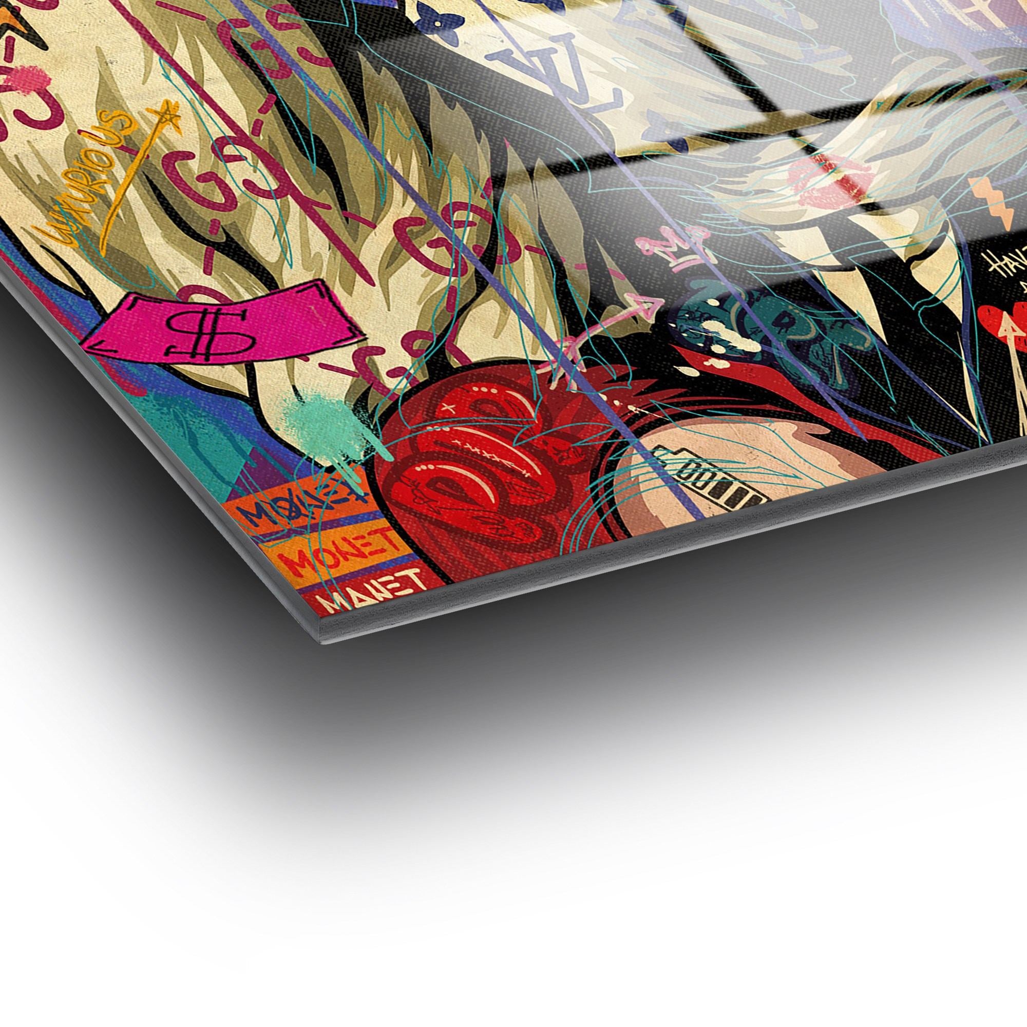 Quadro Decorativo em Vidro Temperado UV-838, Multicolor, 50 x 50 cm, 4 mm