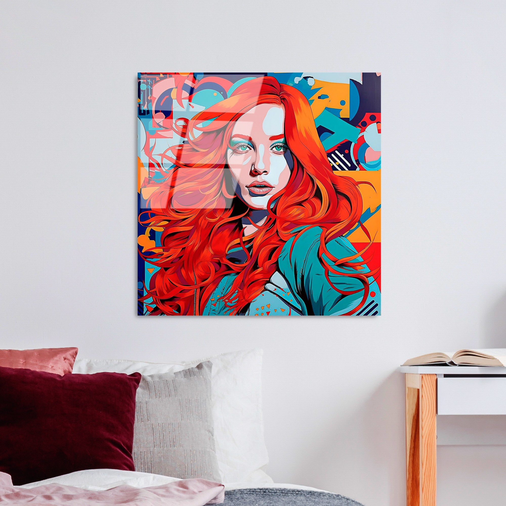 Quadro Decorativo em Vidro Temperado UV-840, Multicolor, 50 x 50 cm (4 mm)