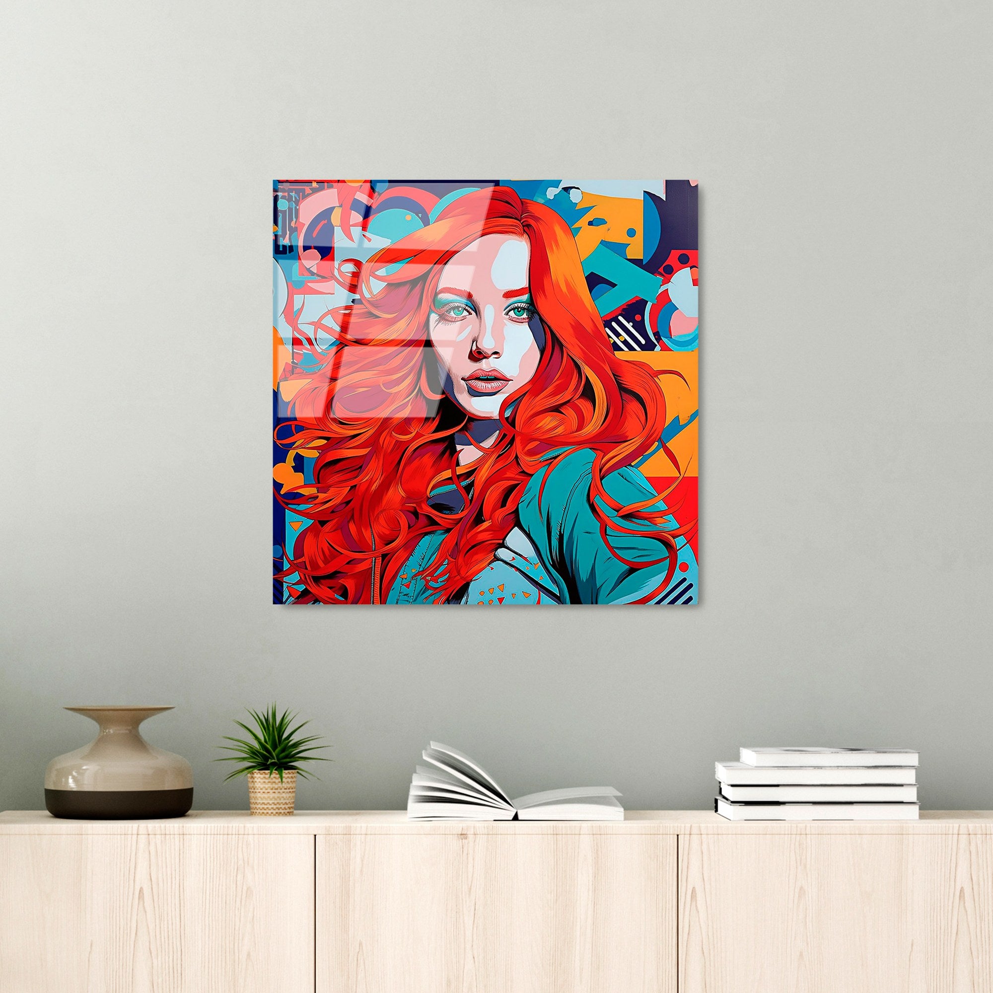 Quadro Decorativo em Vidro Temperado UV-840, Multicolor, 50 x 50 cm (4 mm)