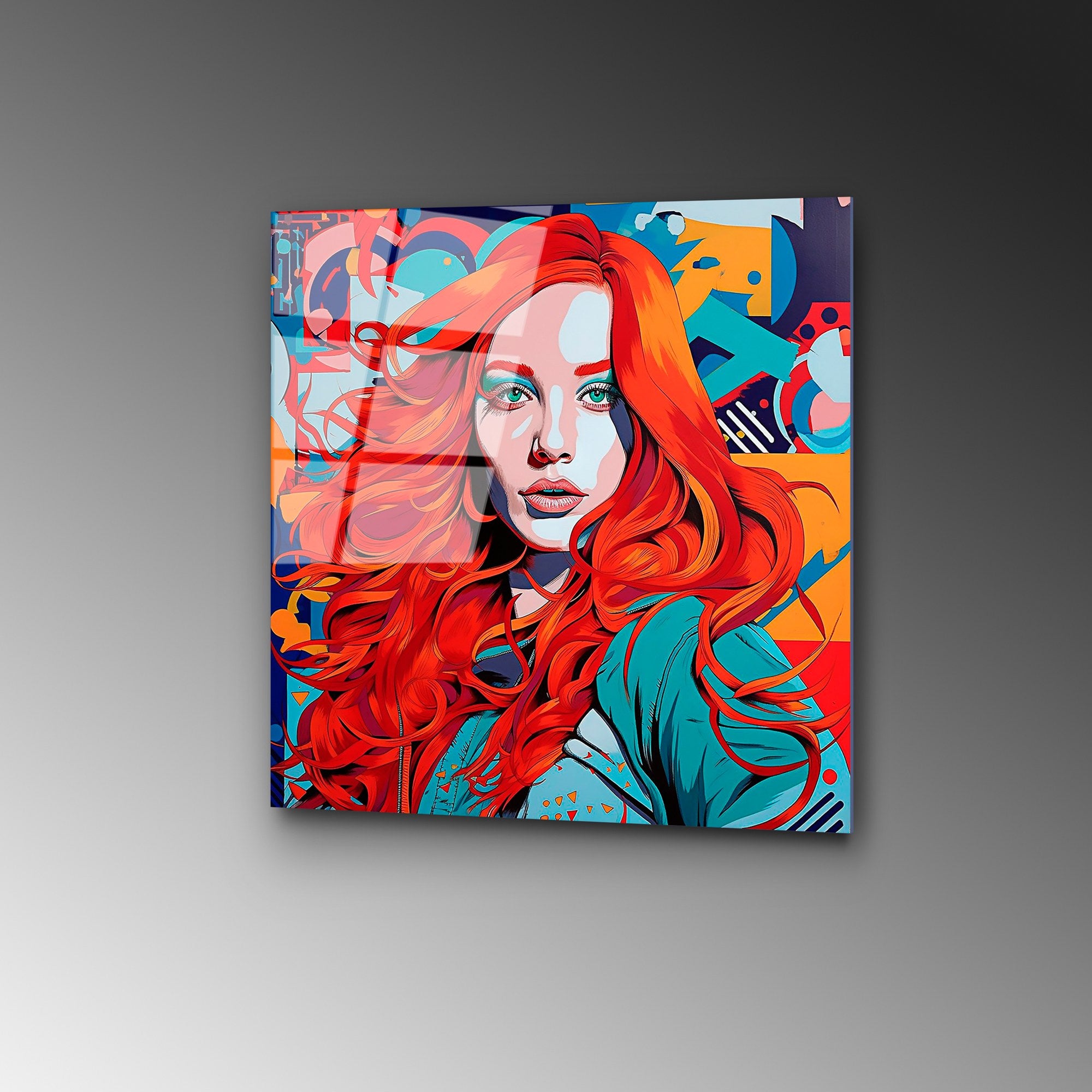 Quadro Decorativo em Vidro Temperado UV-840, Multicolor, 50 x 50 cm (4 mm)