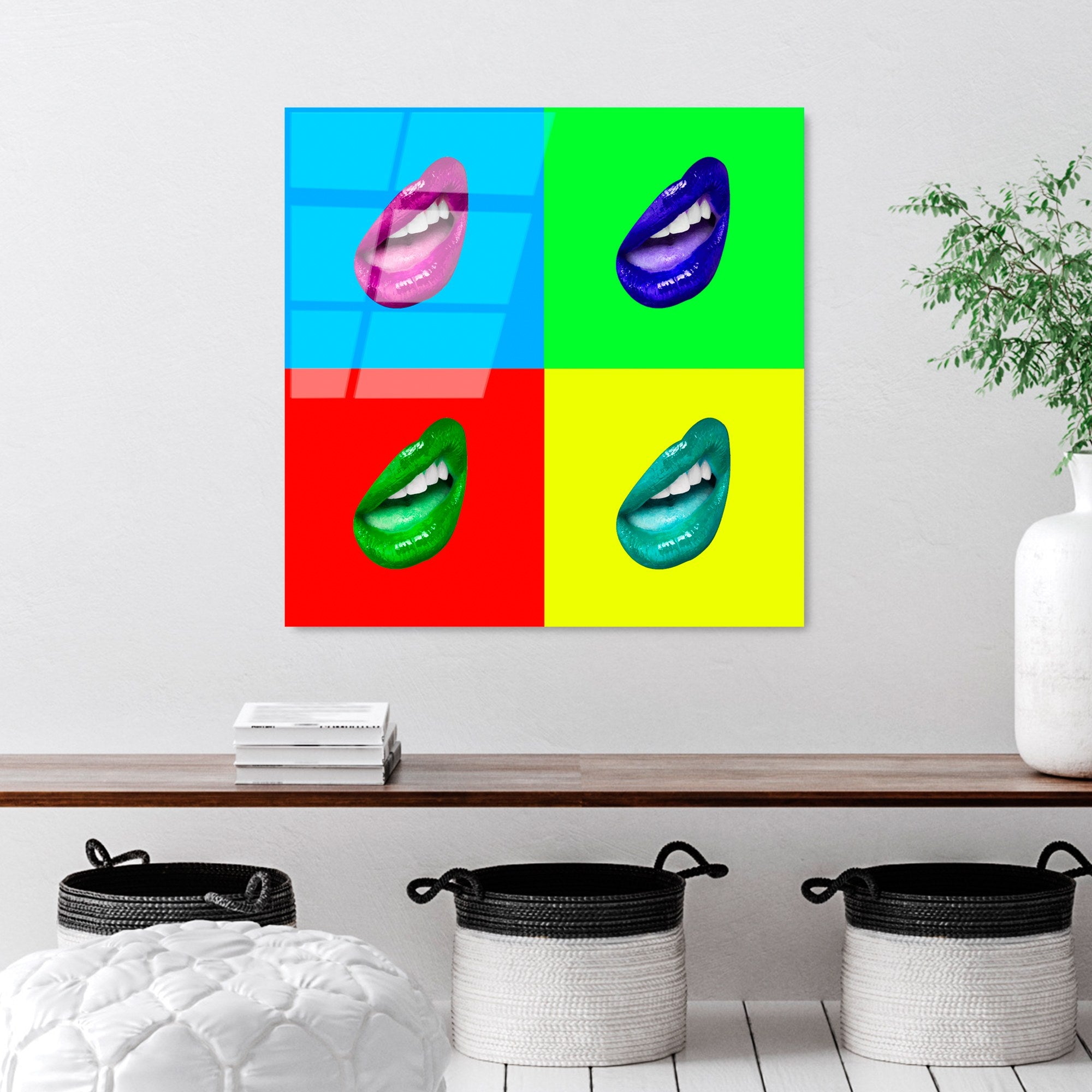 Quadro Decorativo em Vidro Temperado UV-842, Multicolor, 50 x 50 cm, 4 mm