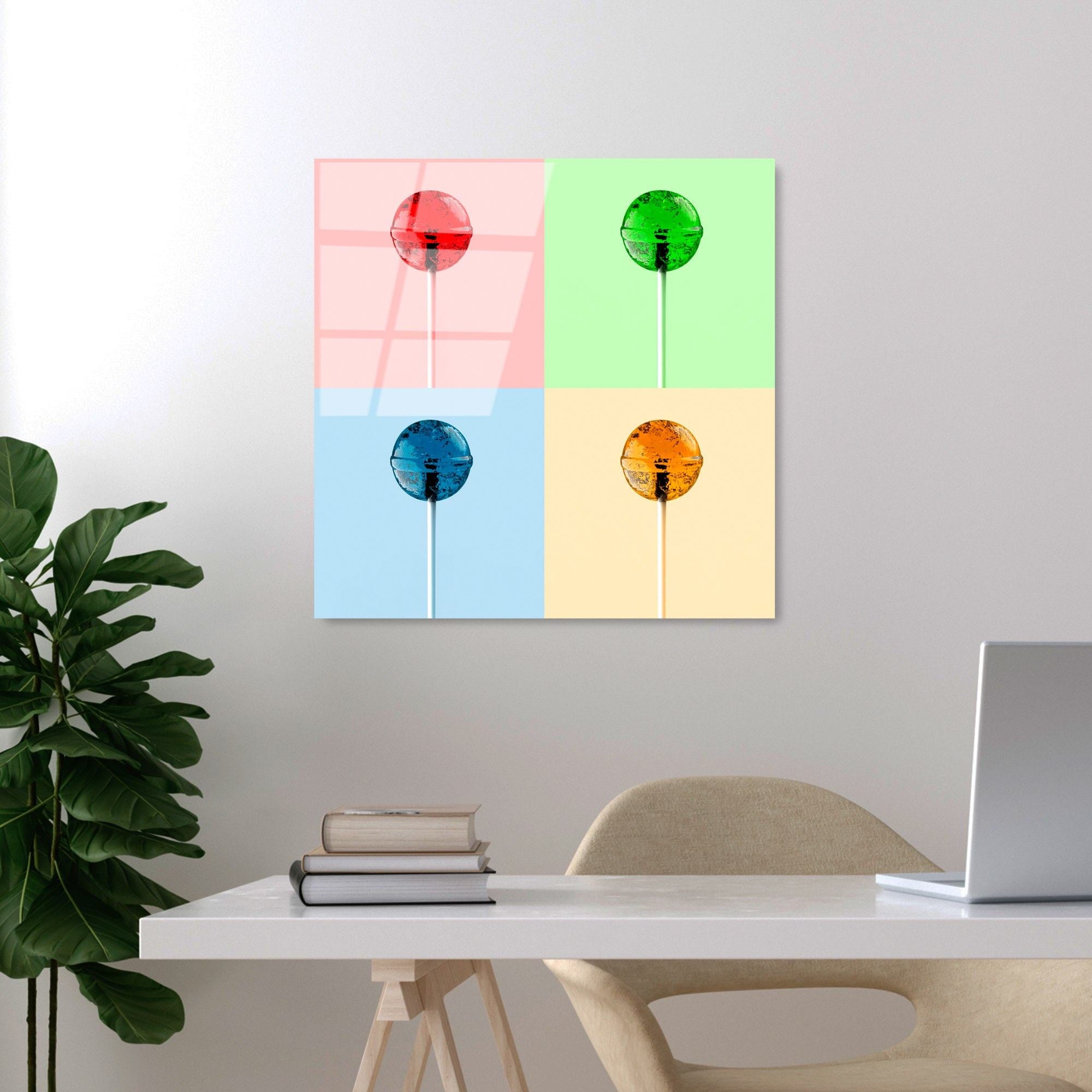 Quadro Decorativo em Vidro Temperado Multicolor 50 x 50 cm (4 mm) – UV-843