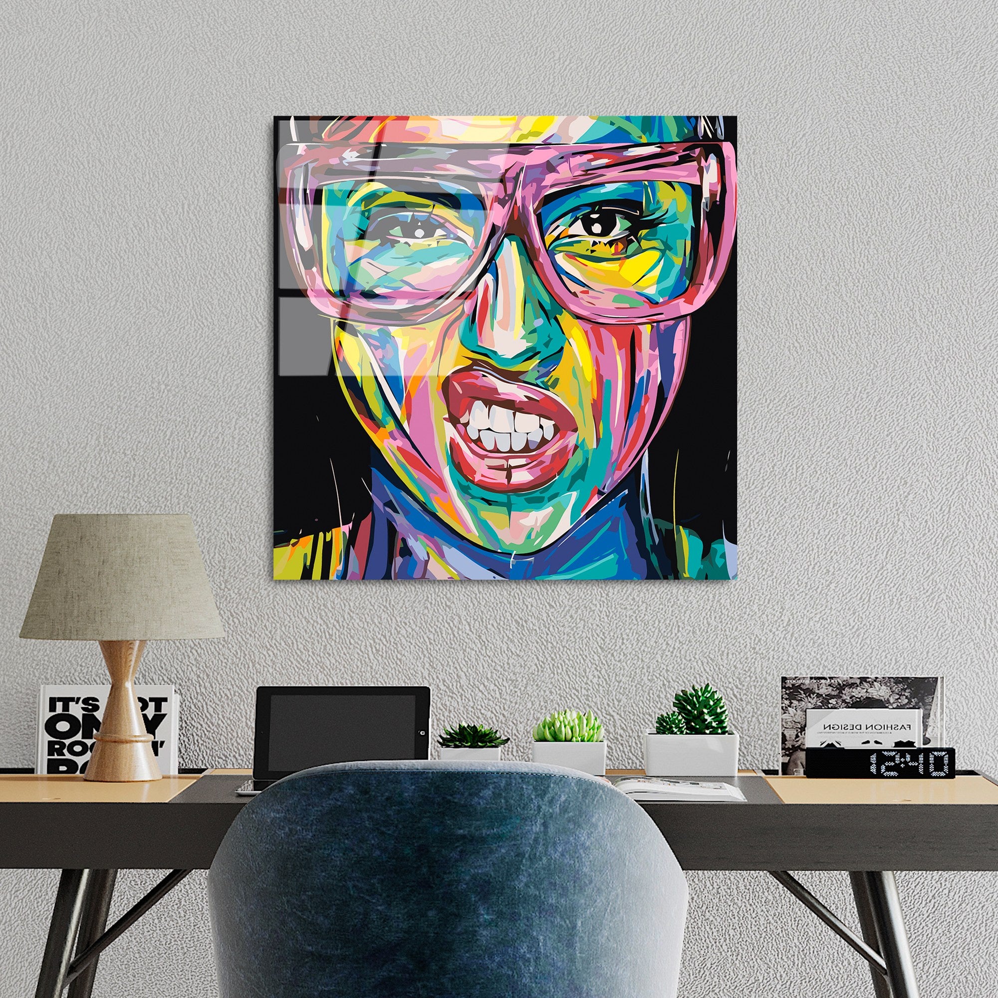 Quadro Decorativo em Vidro Temperado Multicolor UV-844, 50 x 50 cm (4 mm)