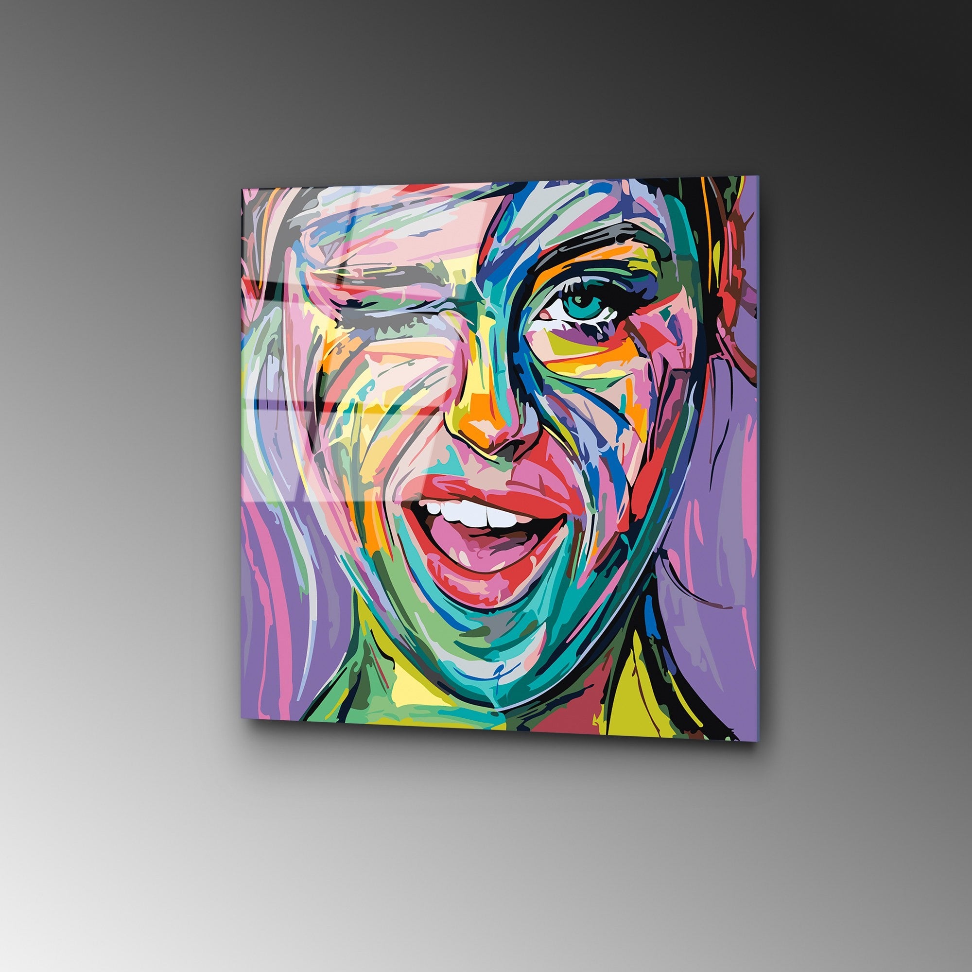 Quadro Decorativo em Vidro Temperado Multicolor 50x50 cm (4 mm) UV-845