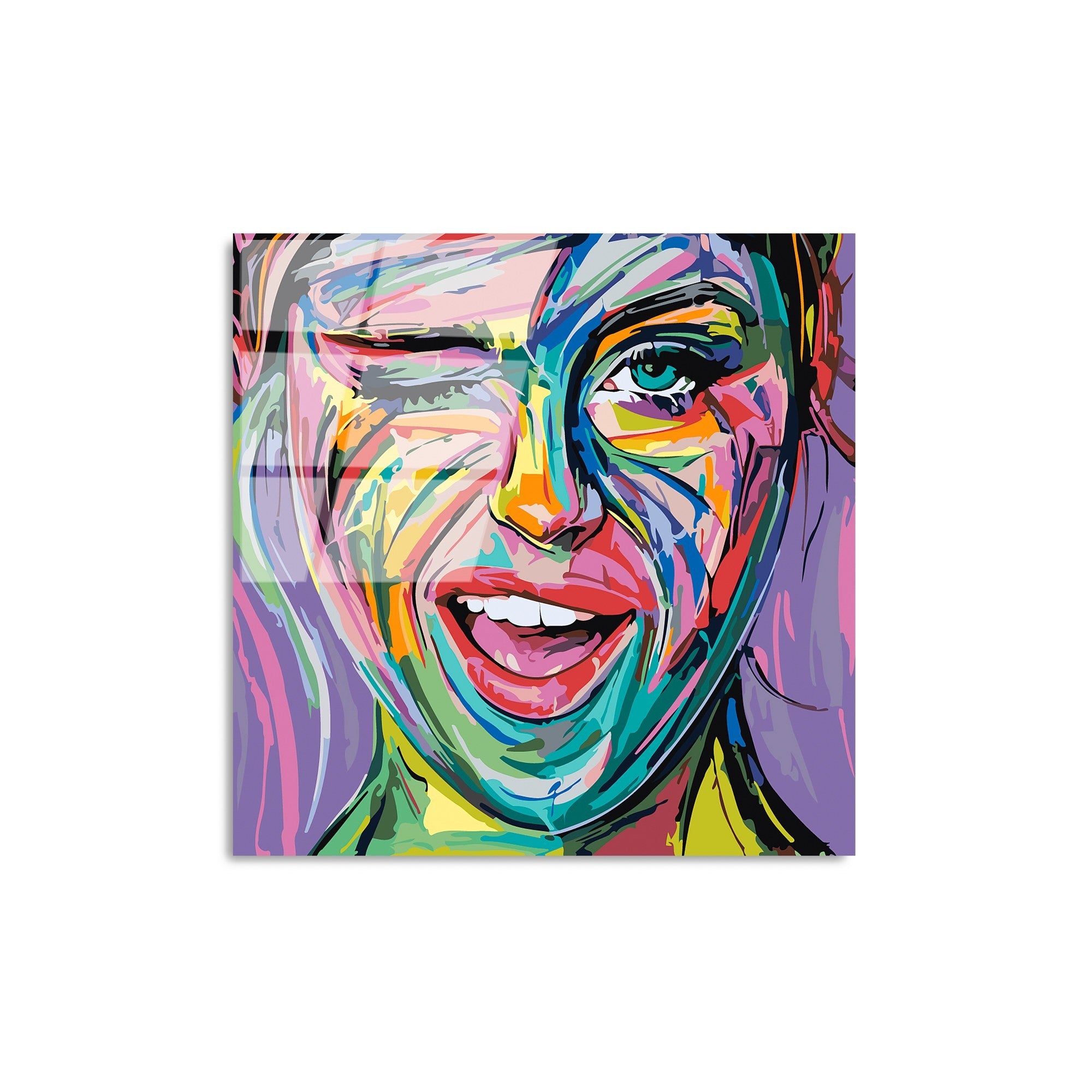 Quadro Decorativo em Vidro Temperado Multicolor 50x50 cm (4 mm) UV-845