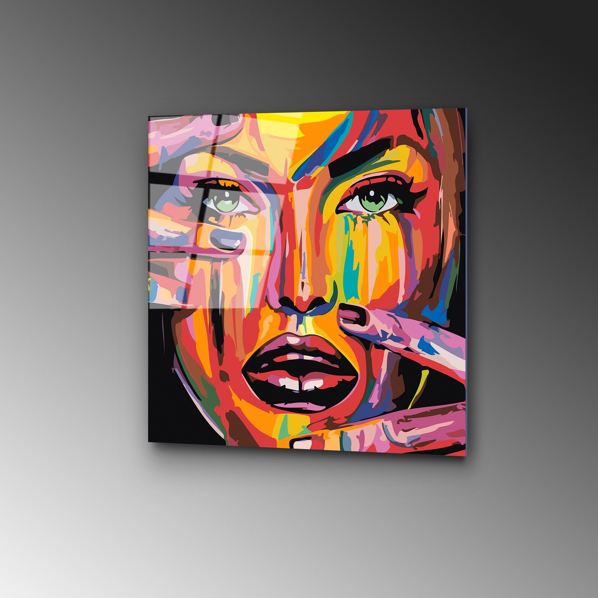 Quadro Decorativo em Vidro Temperado (4 mm) UV-846, 50 x 50 cm, Multicolor