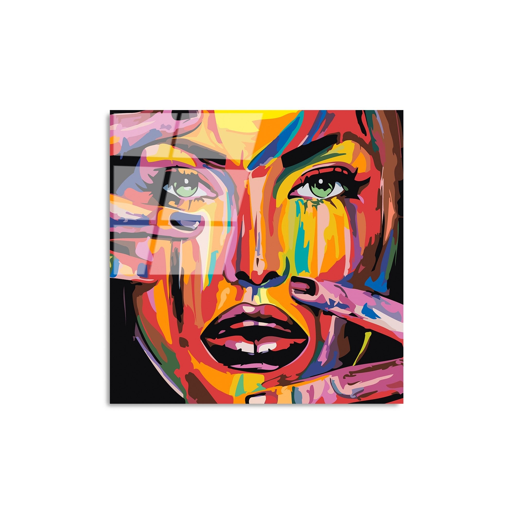 Quadro Decorativo em Vidro Temperado (4 mm) UV-846, 50 x 50 cm, Multicolor