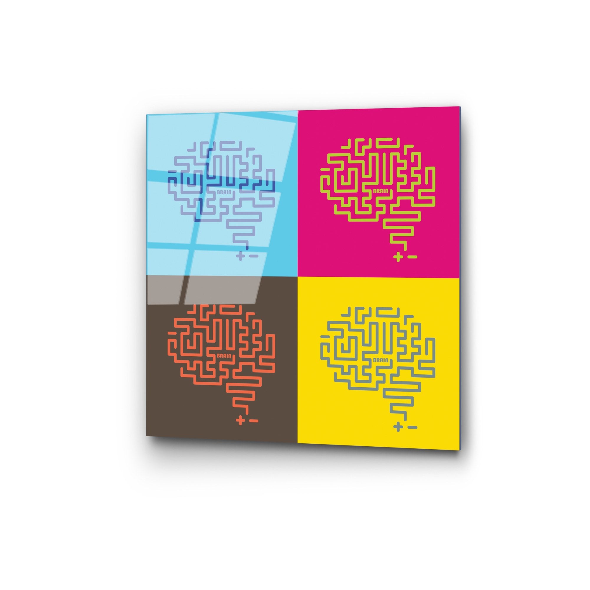 Quadro Decorativo em Vidro Temperado 4 mm (50 x 50 cm) Multicolor – UV-847