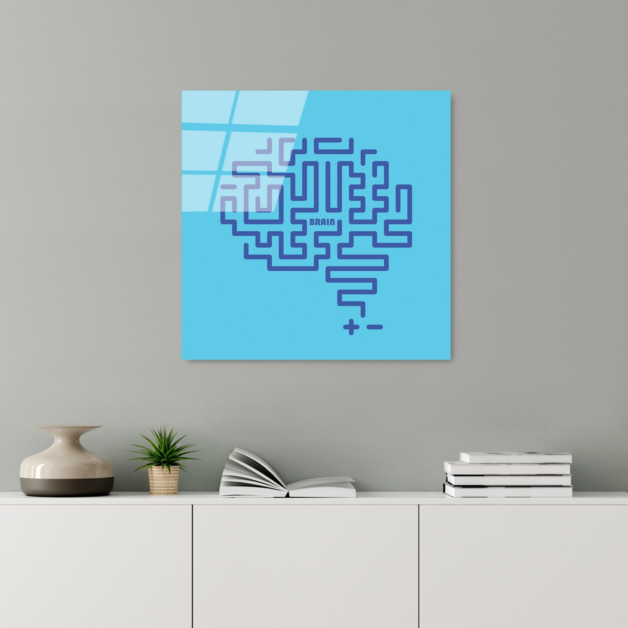 Quadro Decorativo em Vidro Temperado UV-848, Multicolorido, 50 x 50 cm (4 mm)