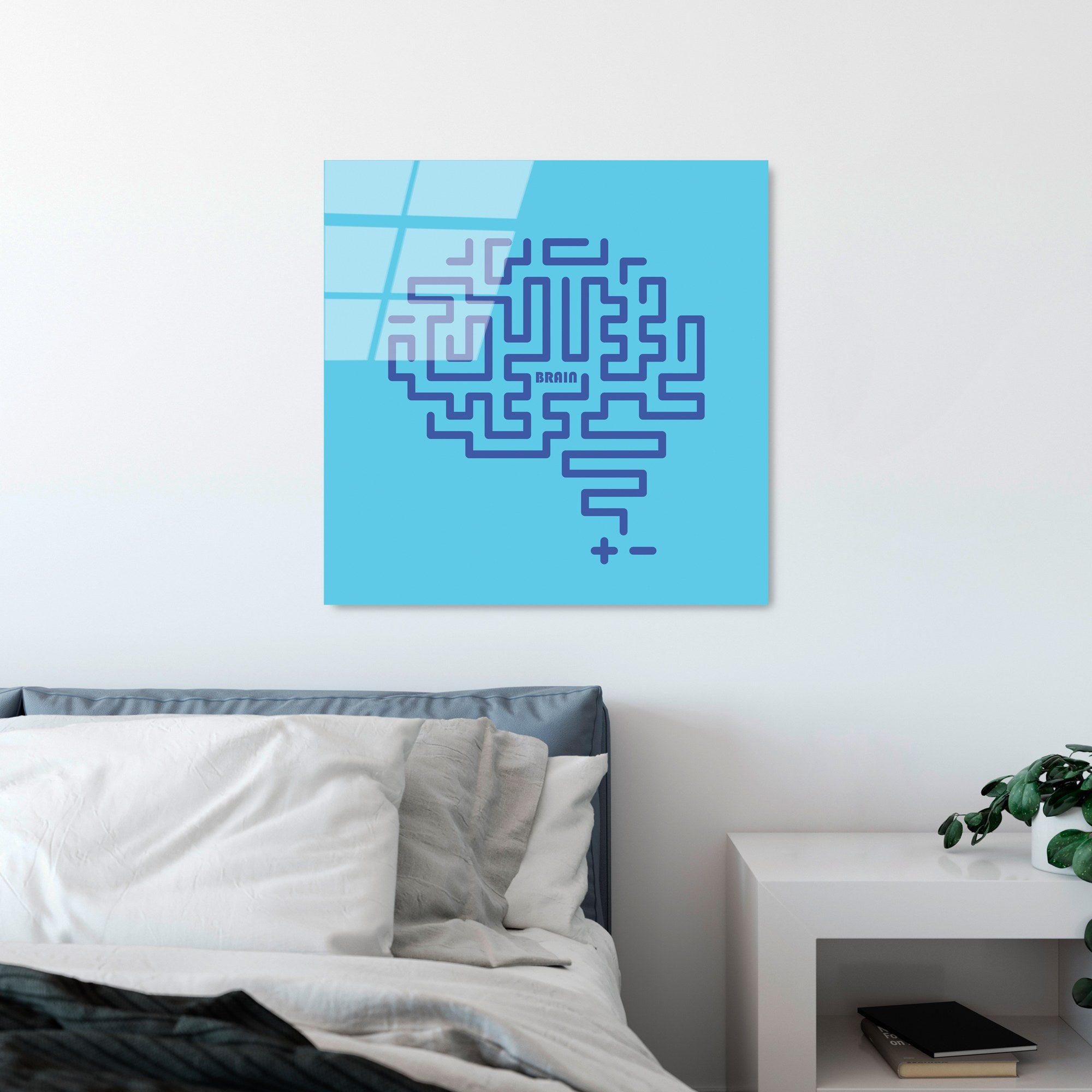 Quadro Decorativo em Vidro Temperado UV-848, Multicolorido, 50 x 50 cm (4 mm)