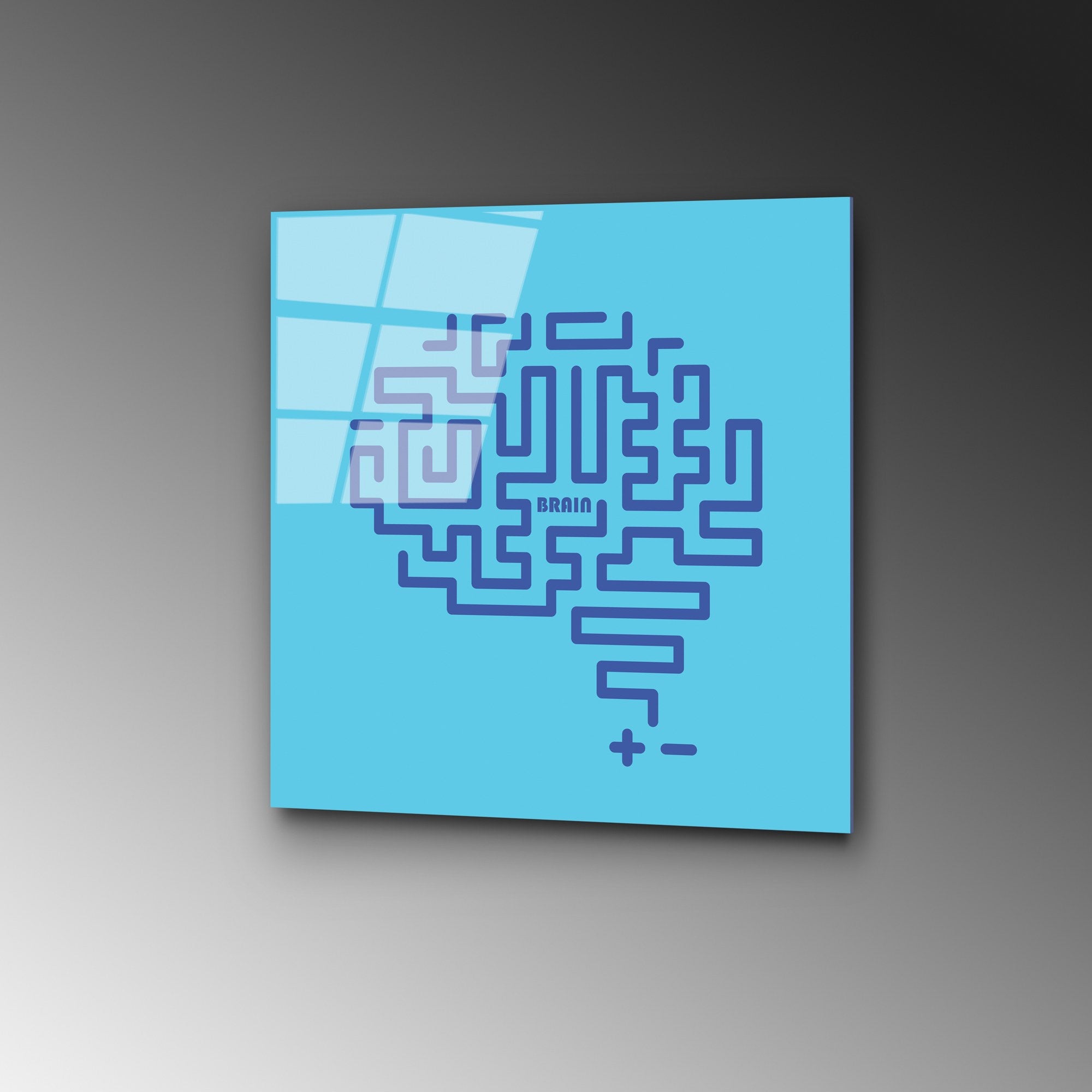 Quadro Decorativo em Vidro Temperado UV-848, Multicolorido, 50 x 50 cm (4 mm)