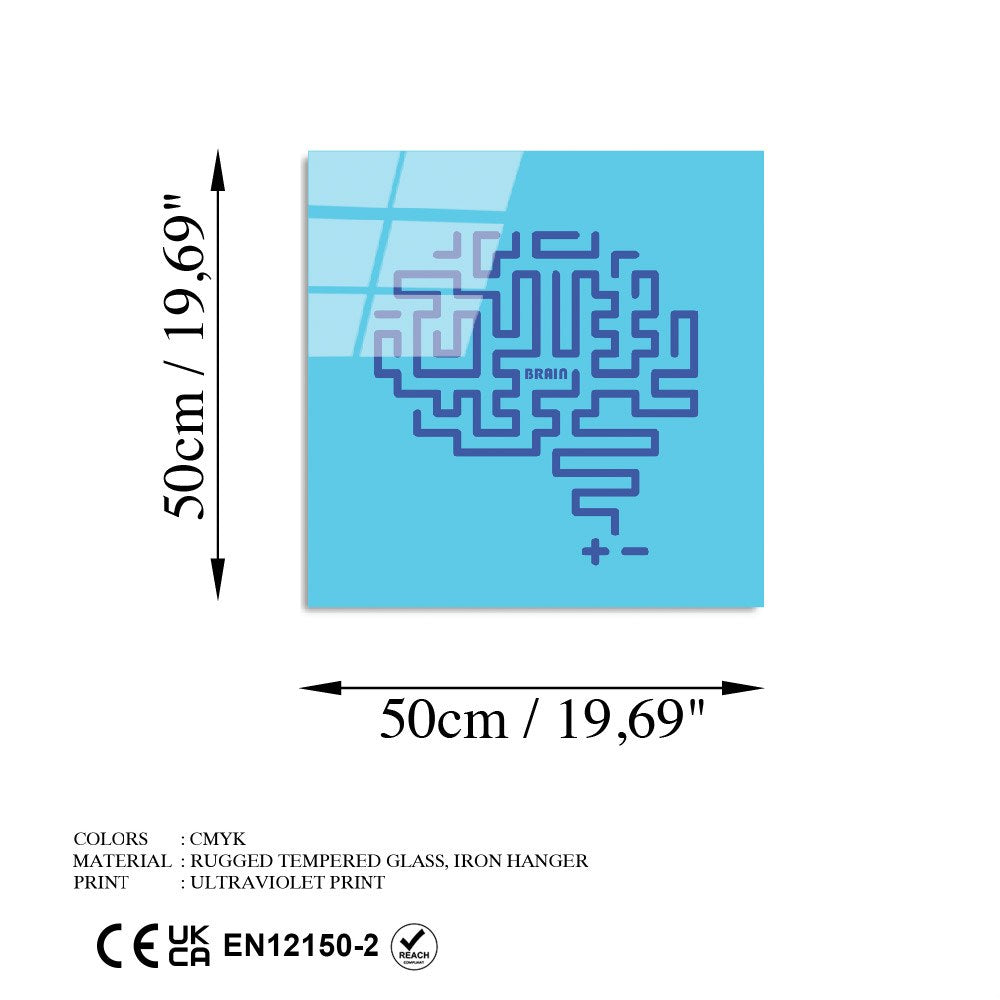 Quadro Decorativo em Vidro Temperado UV-848, Multicolorido, 50 x 50 cm (4 mm)