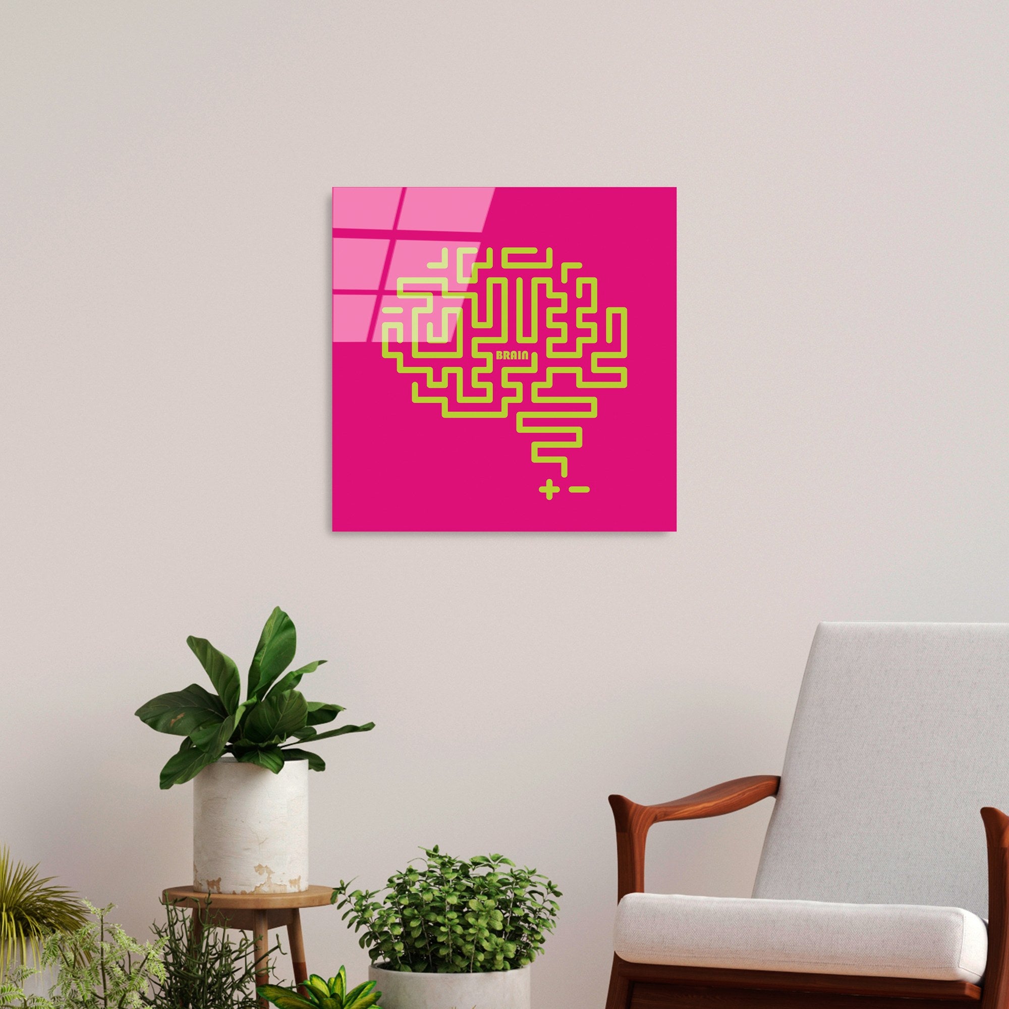 Quadro Decorativo em Vidro Temperado UV-849, Multicolor, 50x50 cm, Espessura 4 mm