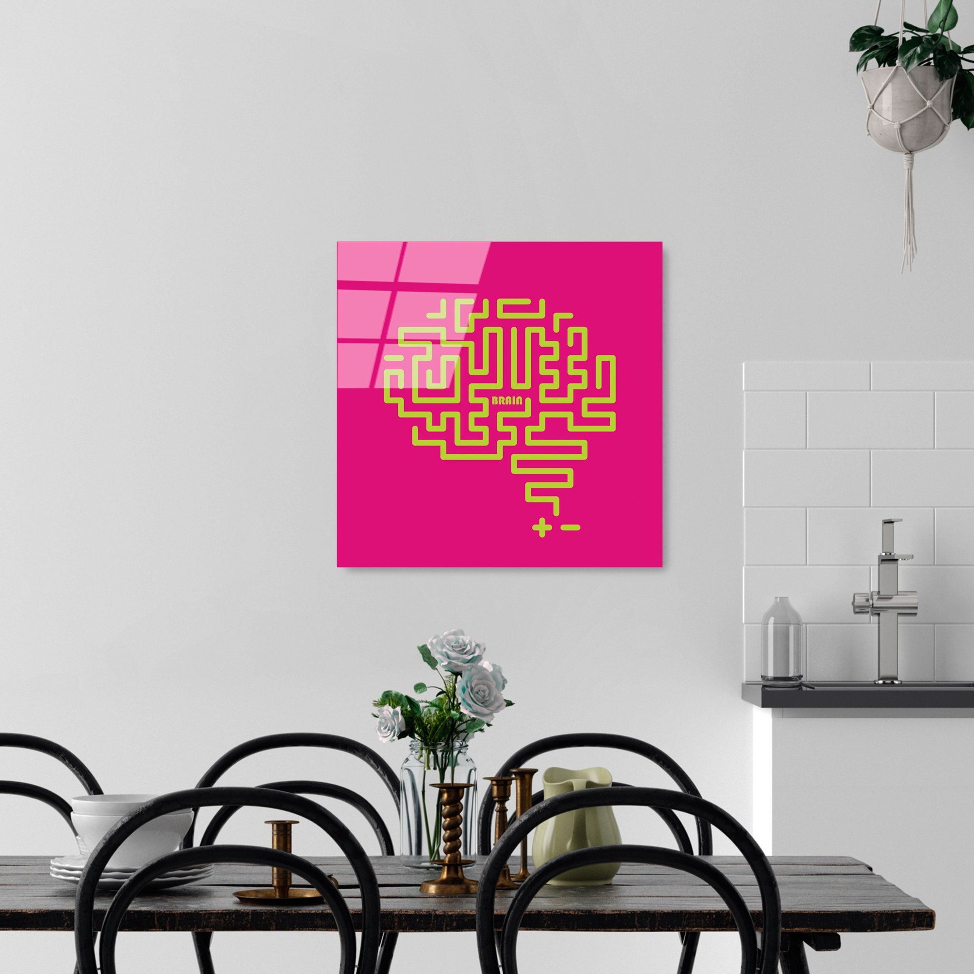 Quadro Decorativo em Vidro Temperado UV-849, Multicolor, 50x50 cm, Espessura 4 mm