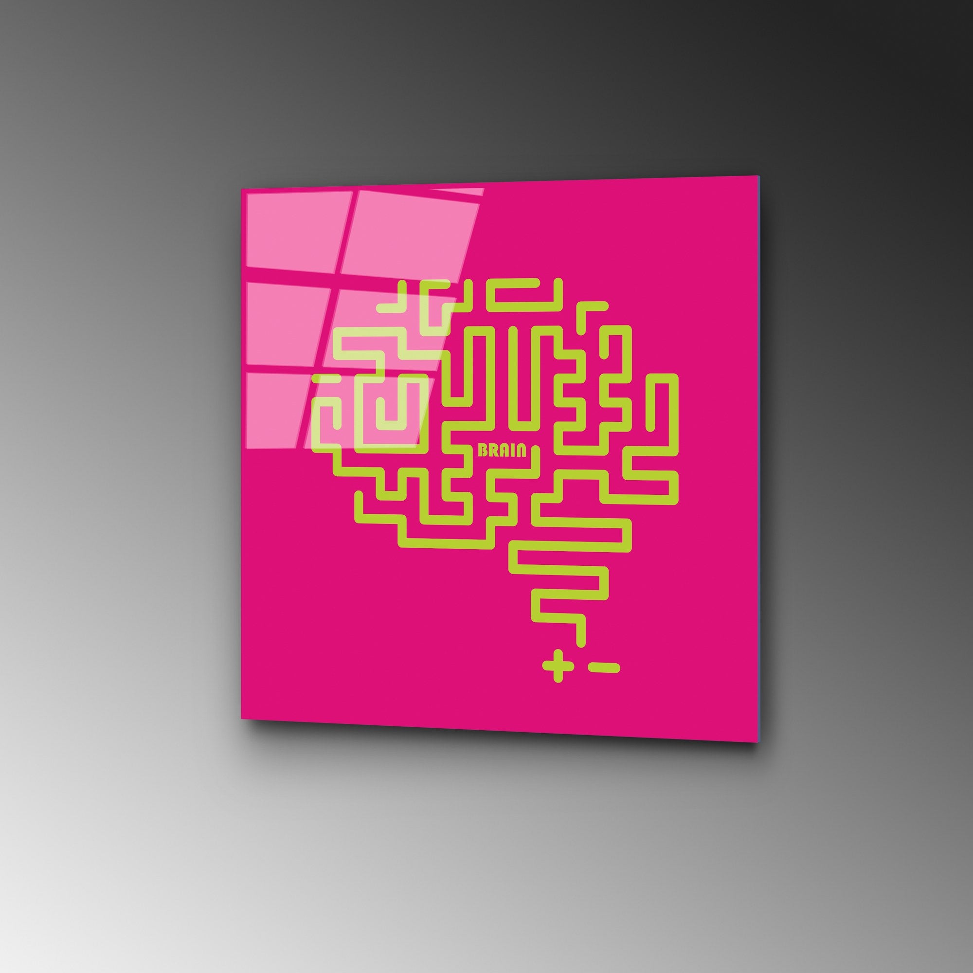 Quadro Decorativo em Vidro Temperado UV-849, Multicolor, 50x50 cm, Espessura 4 mm